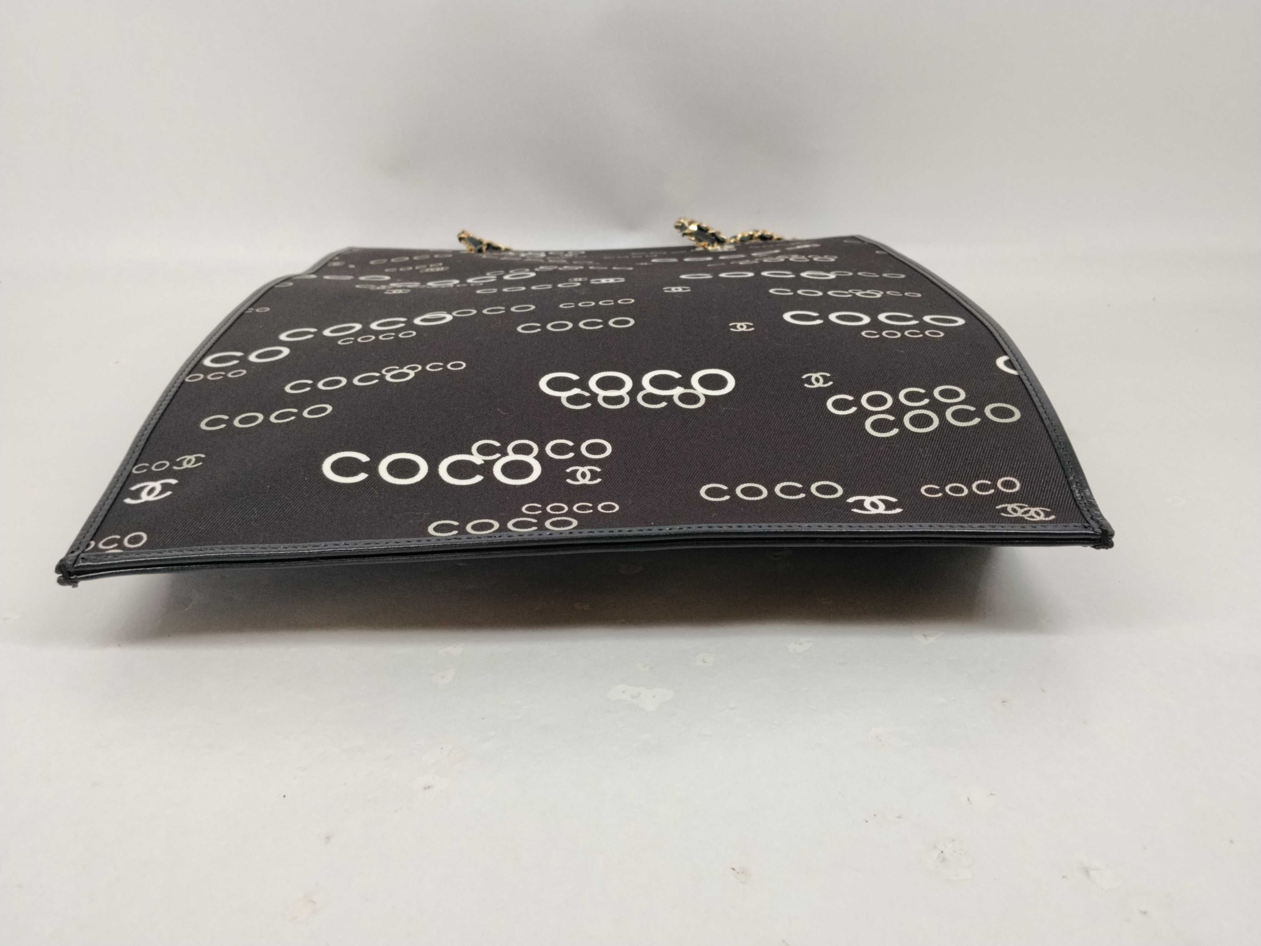 Coco Mark Shoulder Bag CC Coco Mark Logo Flat Shopper Shoulder Bag — view 7