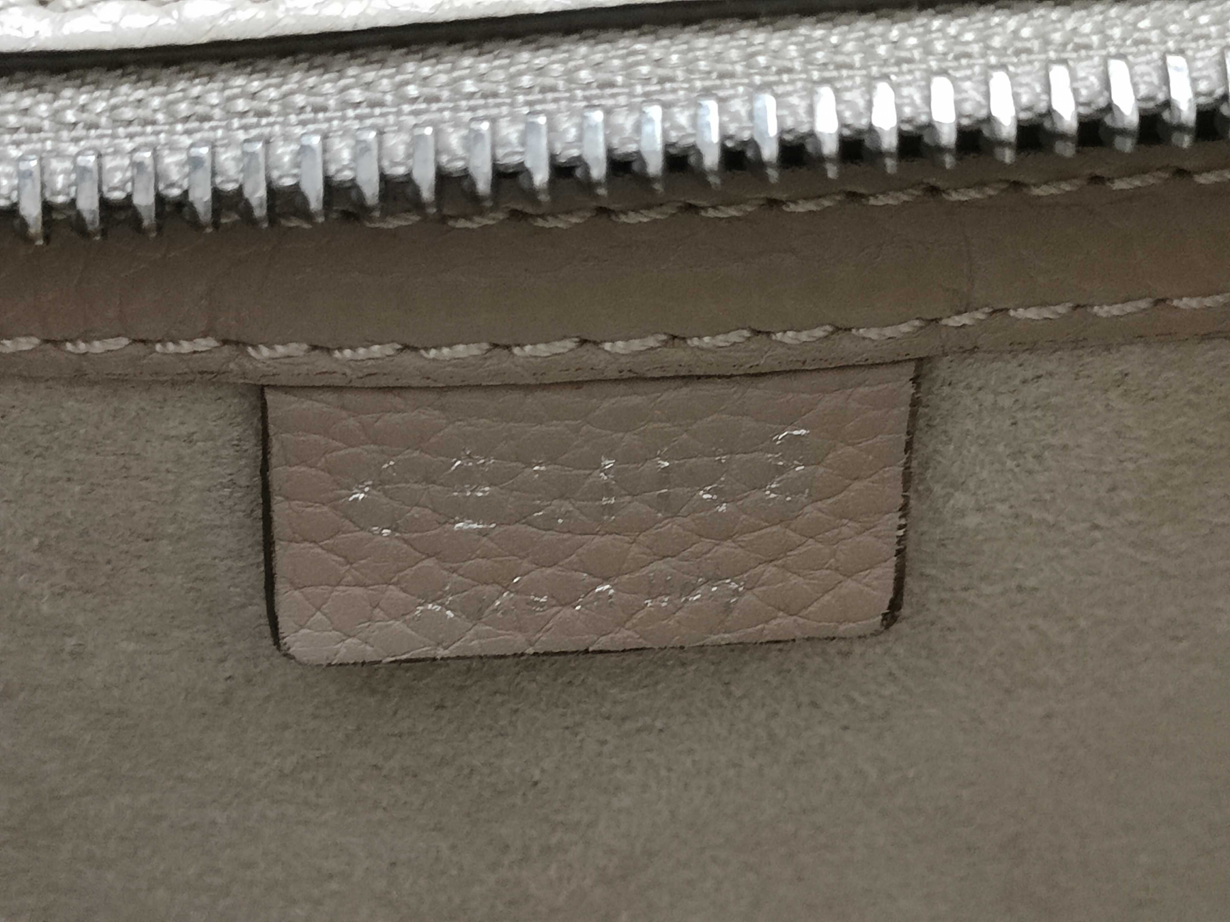 Luggage Nano Shopper Leather 2-Way Handbag, Beige — view 12