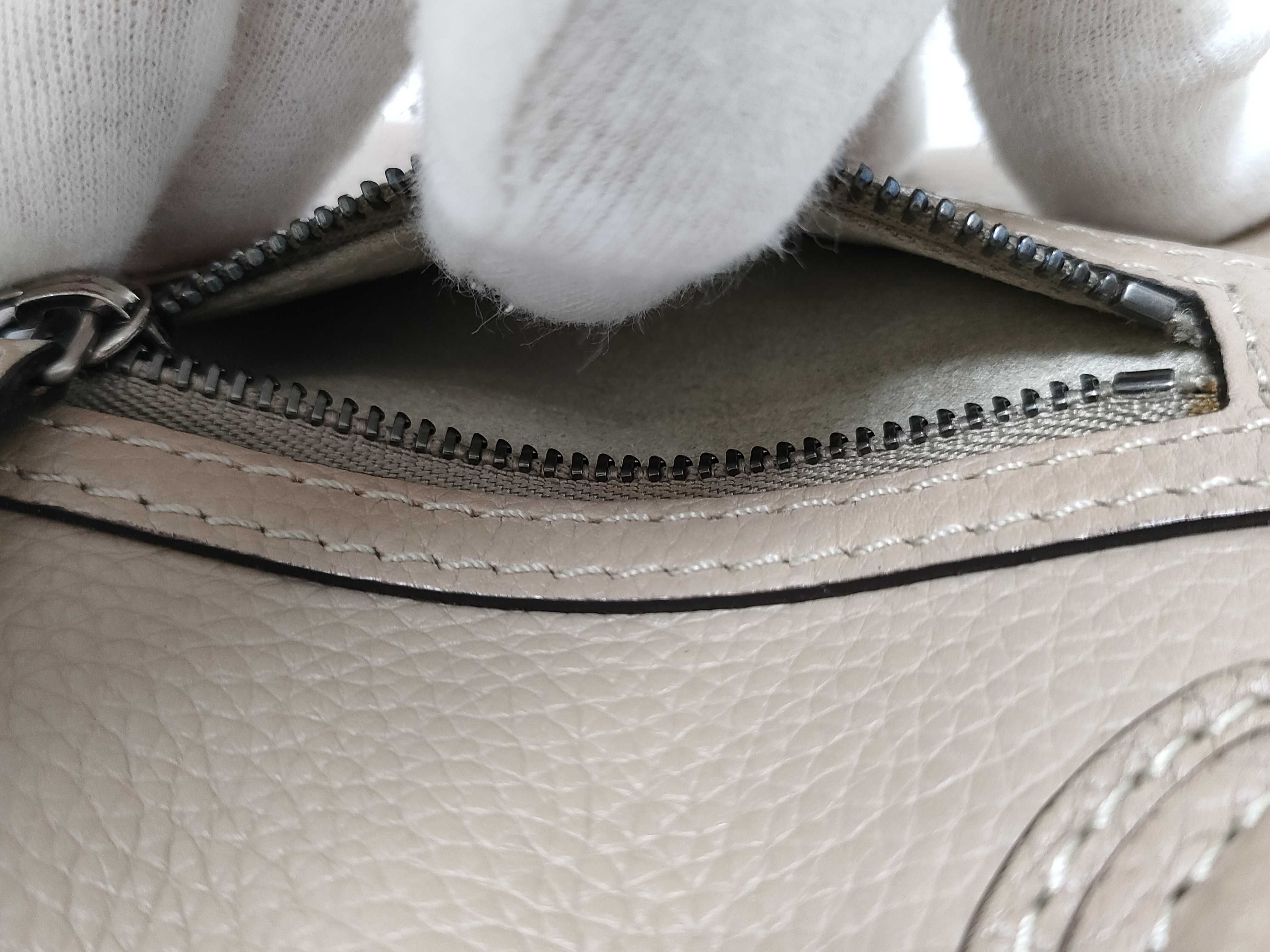 Luggage Nano Shopper Leather 2-Way Handbag, Beige — view 13