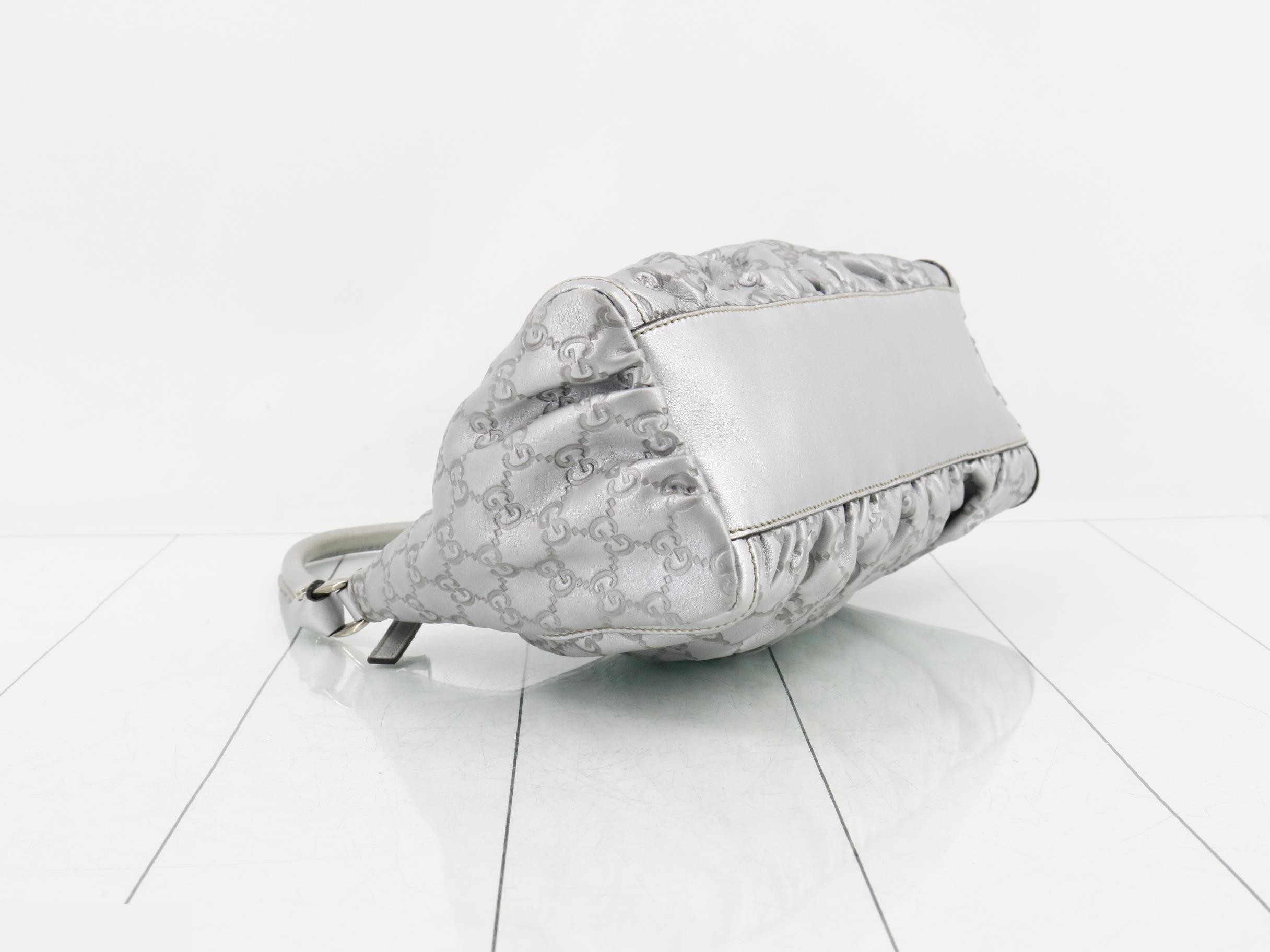 Guccissima Abbey One-Shoulder Bag, Silver — view 5