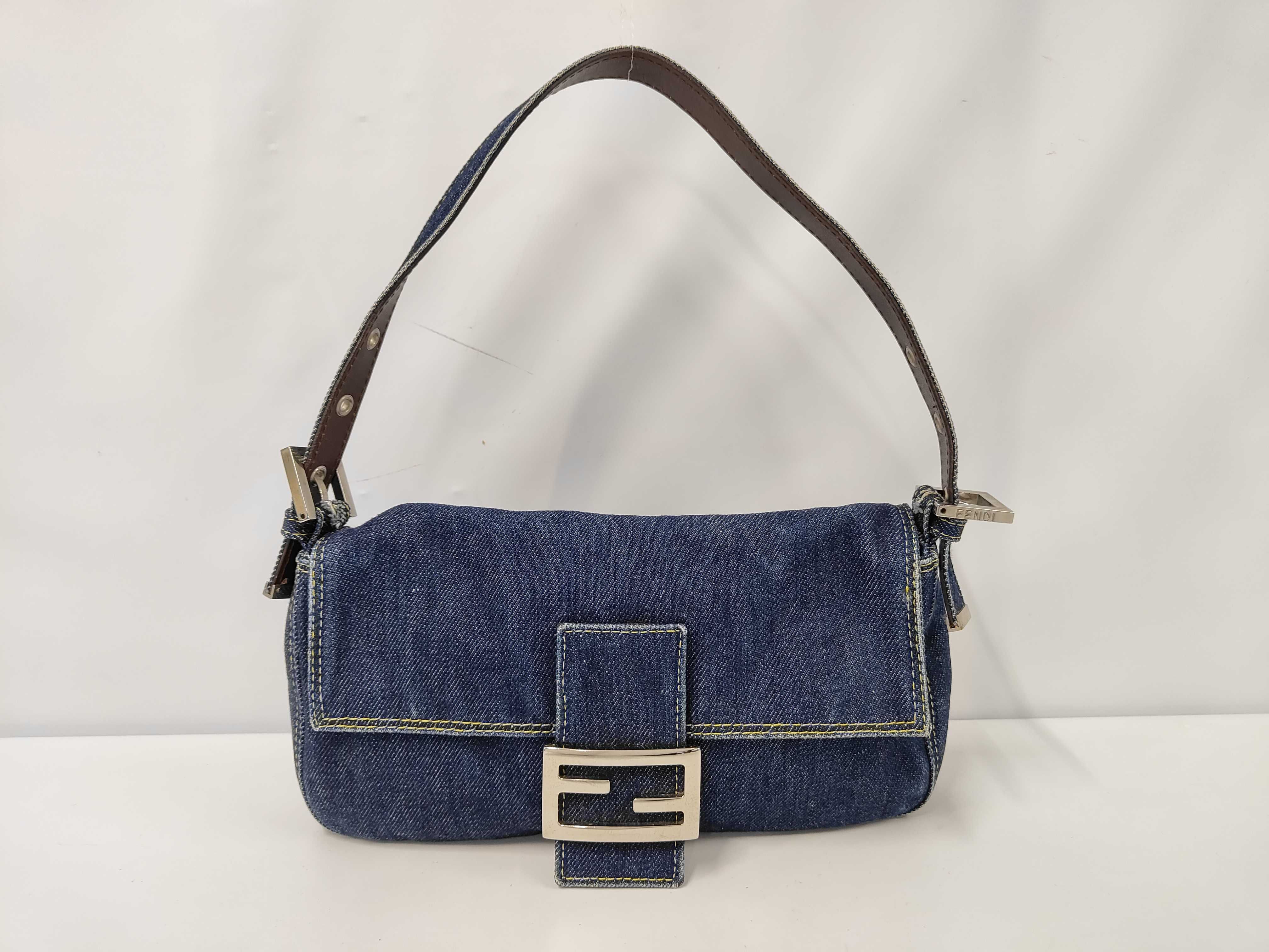 handbag, Mamma Bucket denim shoulder bag