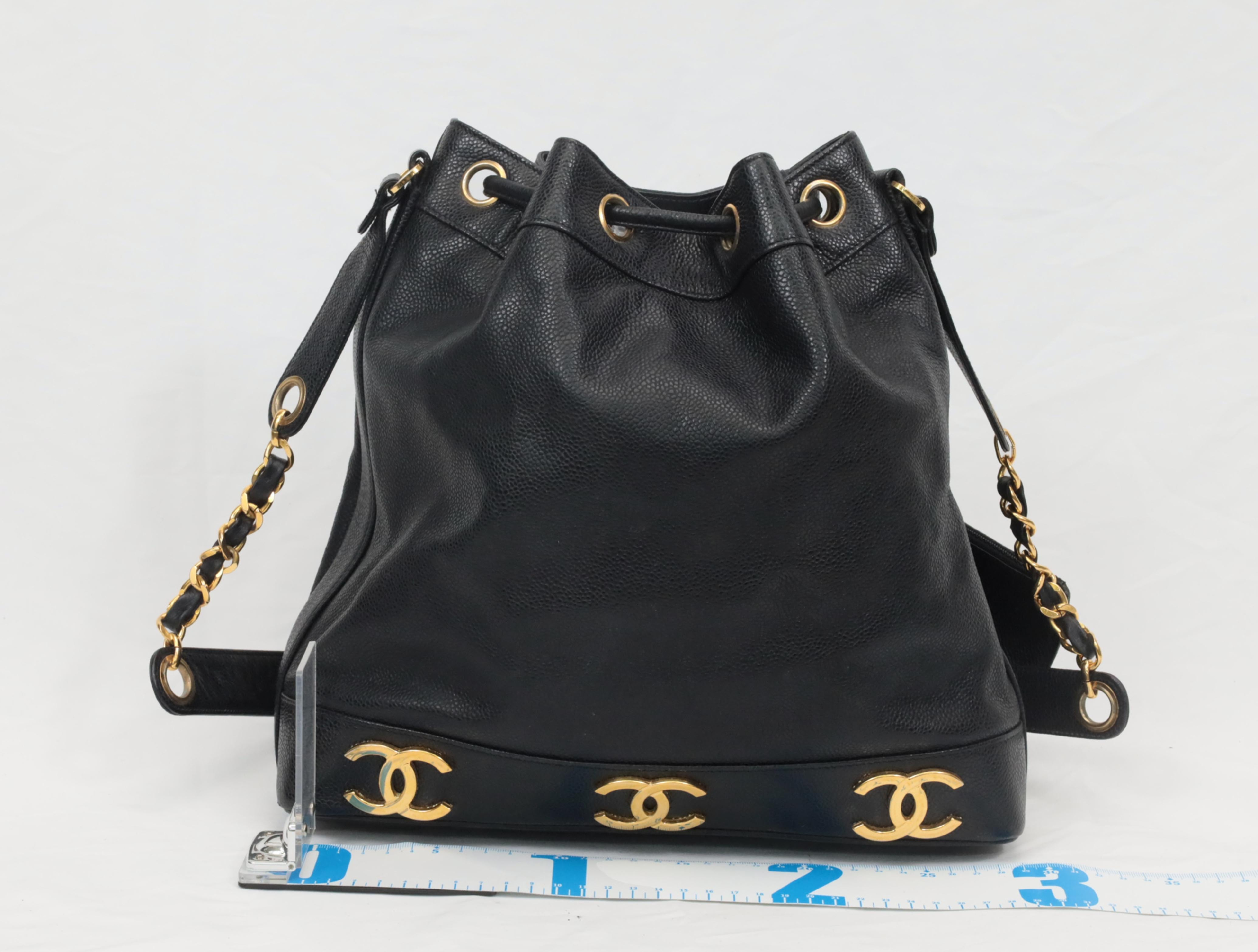 Triple Coco Caviar Shoulder Bag — view 2