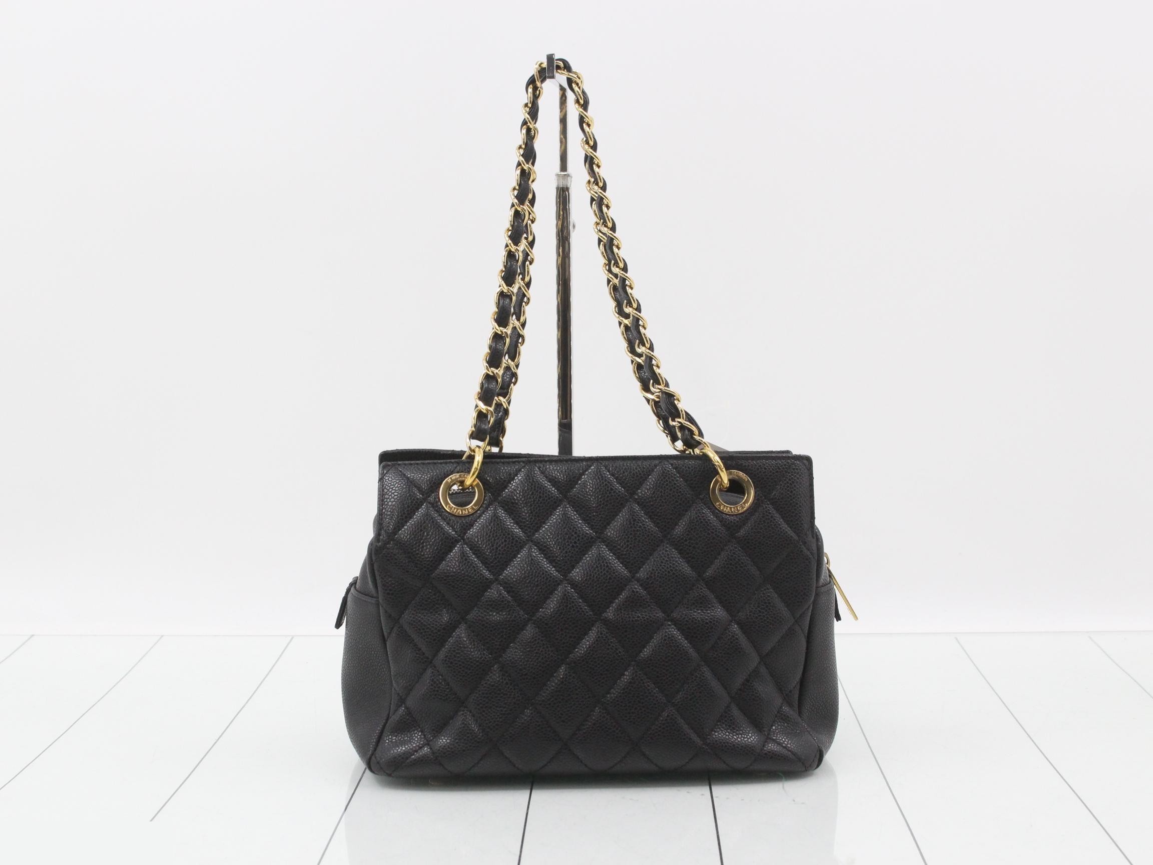 Caviar Skin Chain Tote Bag — view 2