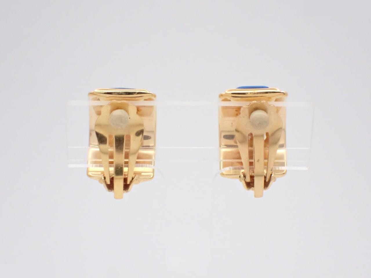 Other lines: Precious metals, earrings, enamel, blue, gold — view 2