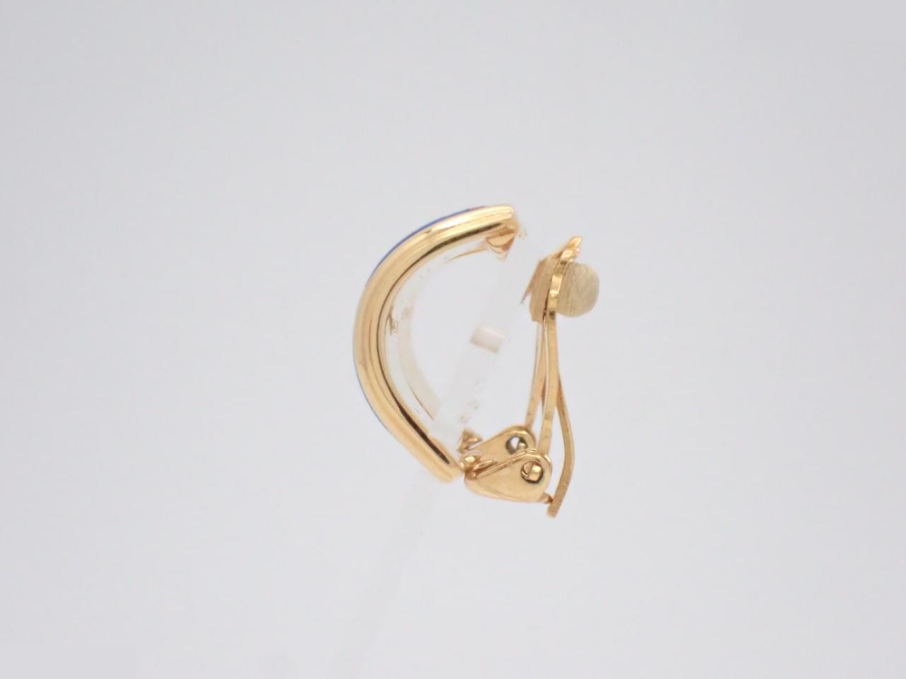 Other lines: Precious metals, earrings, enamel, blue, gold — view 3