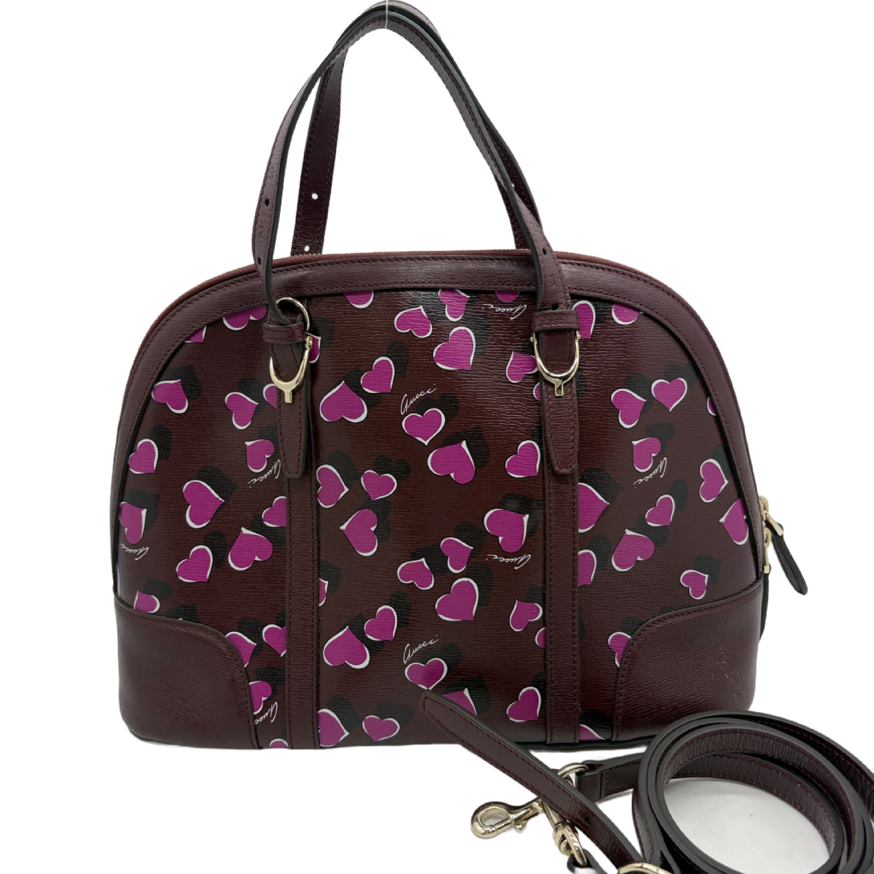 Heartbeat Leather Dome Satchel 2-Way Shoulder Bag — view 2