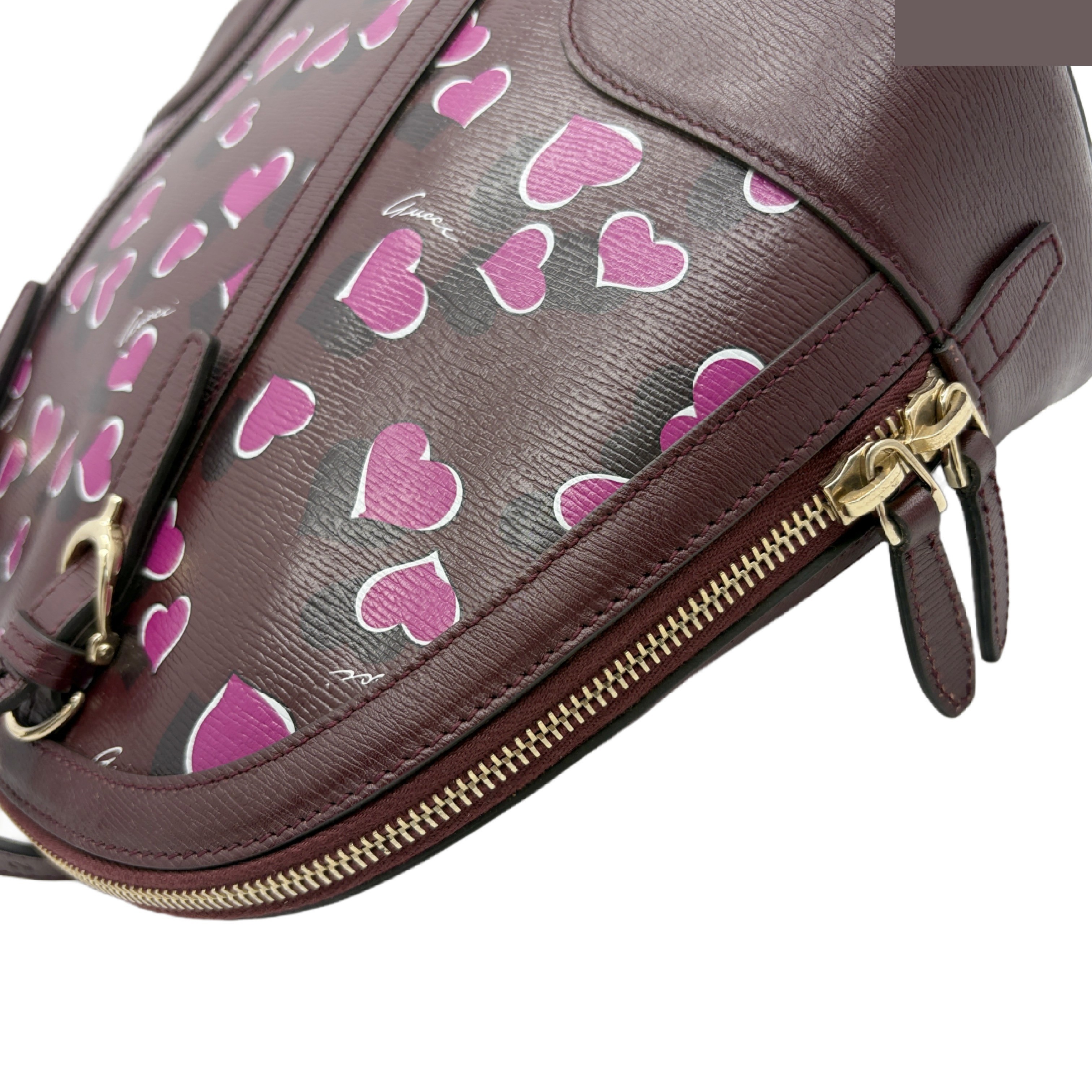 Heartbeat Leather Dome Satchel 2-Way Shoulder Bag — view 3