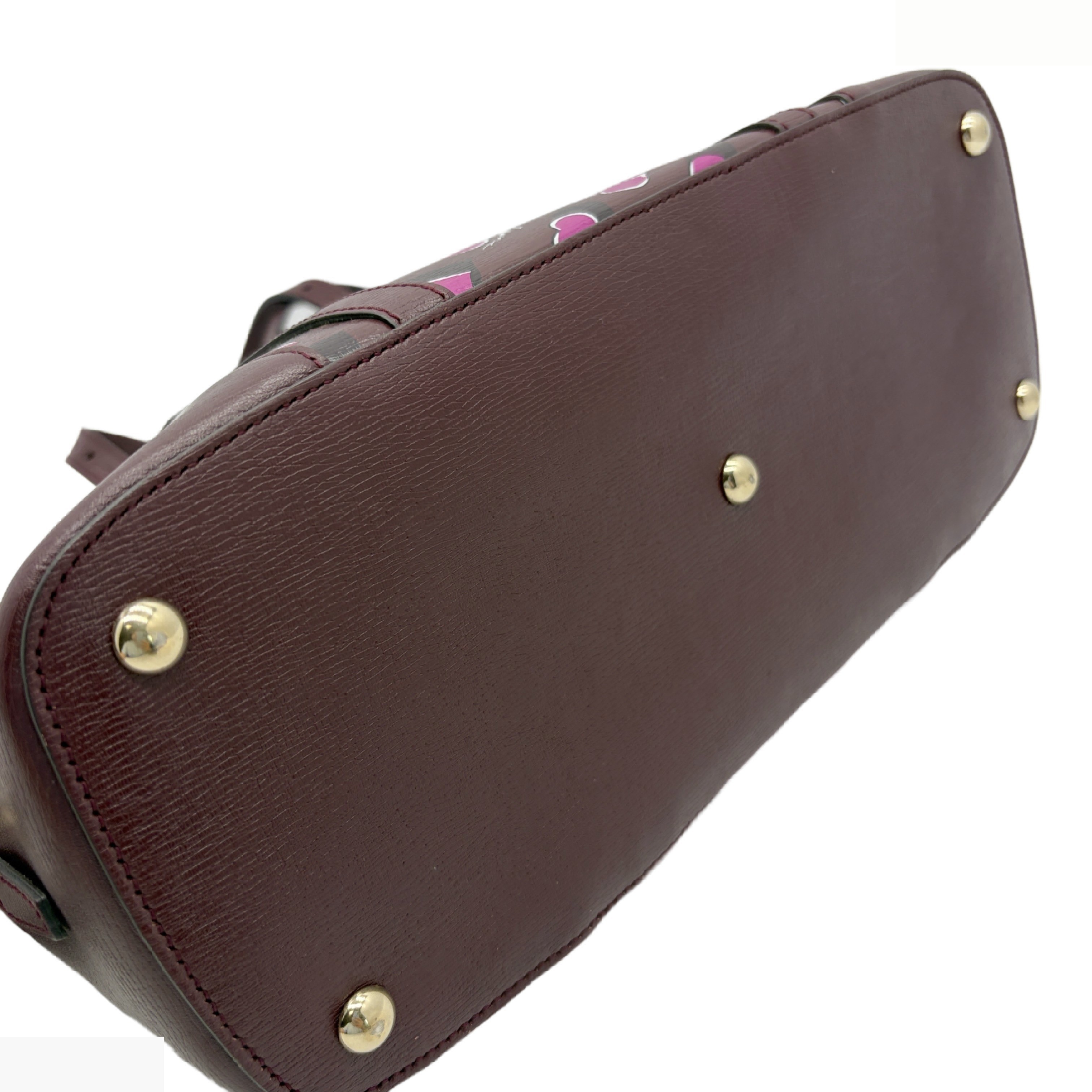 Heartbeat Leather Dome Satchel 2-Way Shoulder Bag — view 5