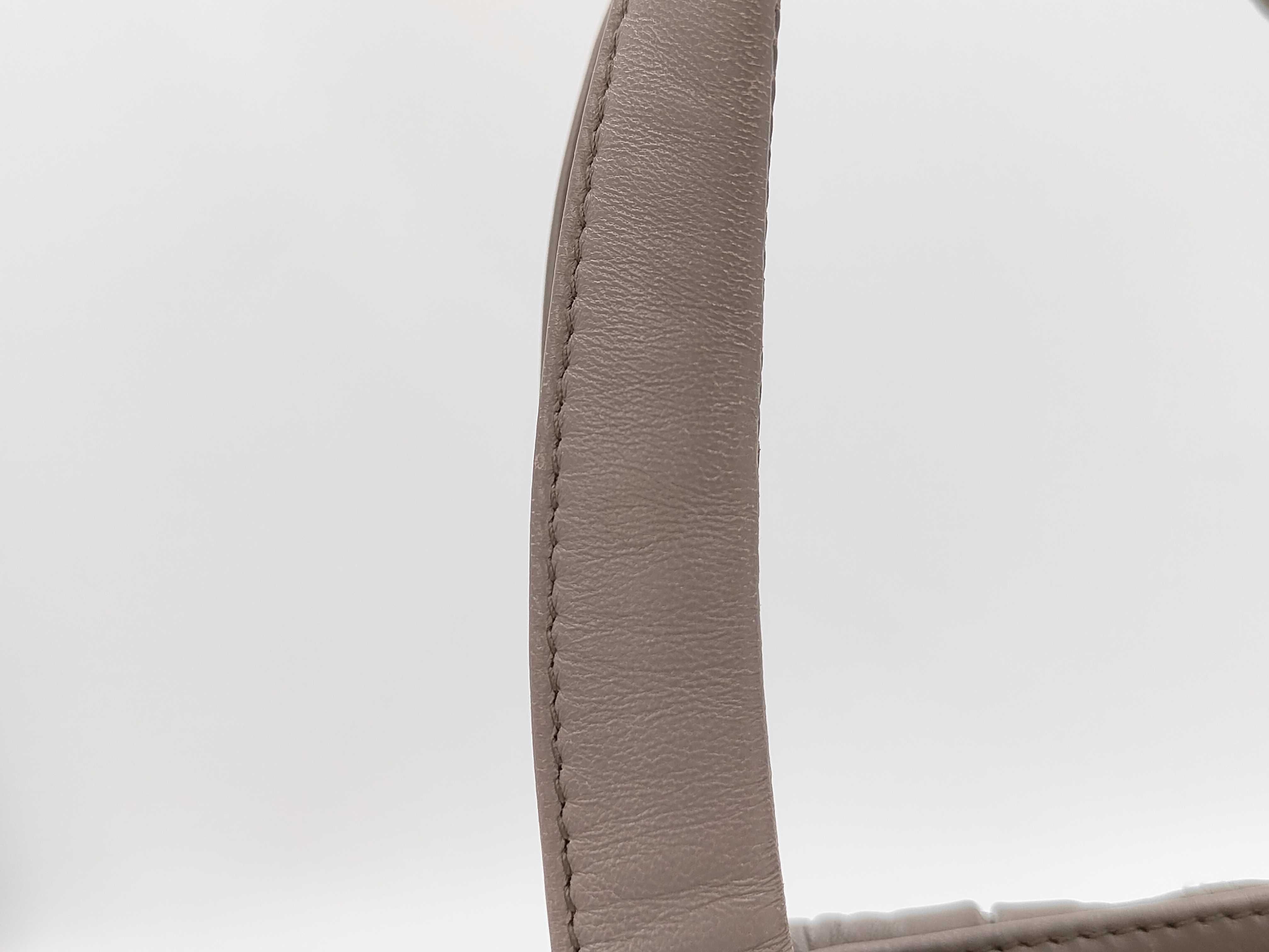 Matelassé Grey 2-Way Handbag with Shoulder Strap (Shoulder Bag) — view 3