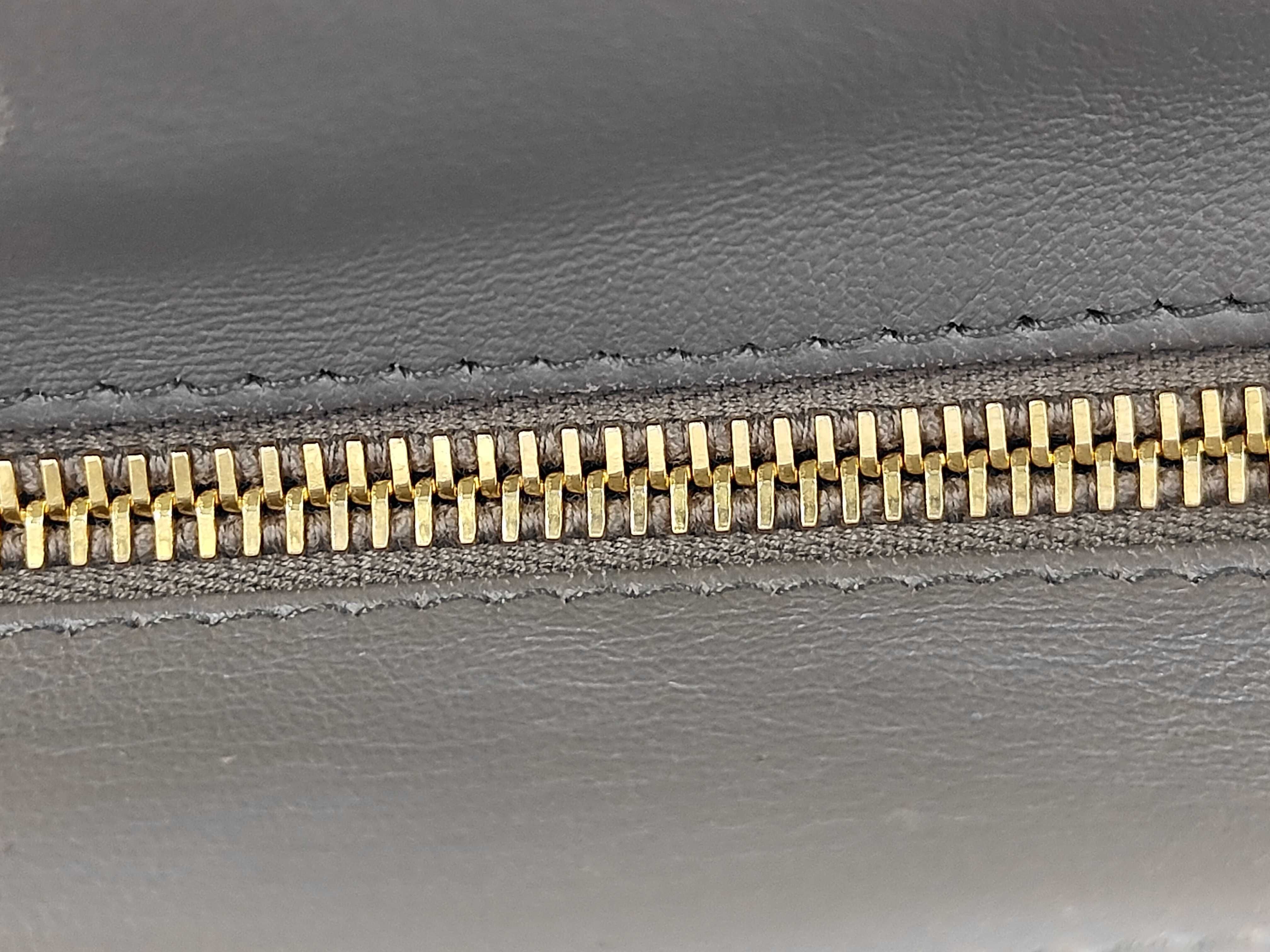 Matelassé Grey 2-Way Handbag with Shoulder Strap (Shoulder Bag) — view 6