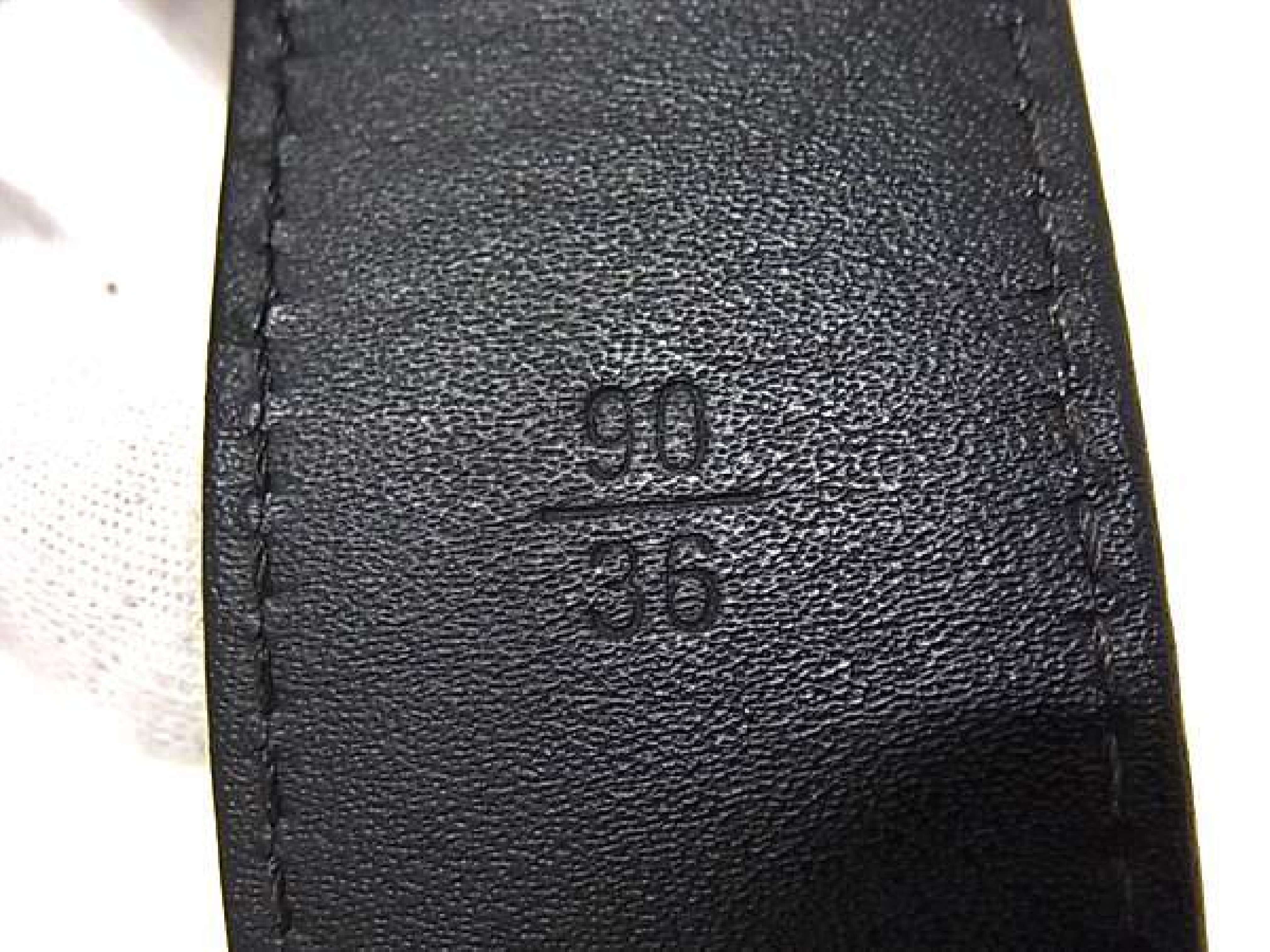 M9638 Damier Graphite Belt, LV Cut, Silver Hardware, Size 90/36, Black (HC3517) — view 4