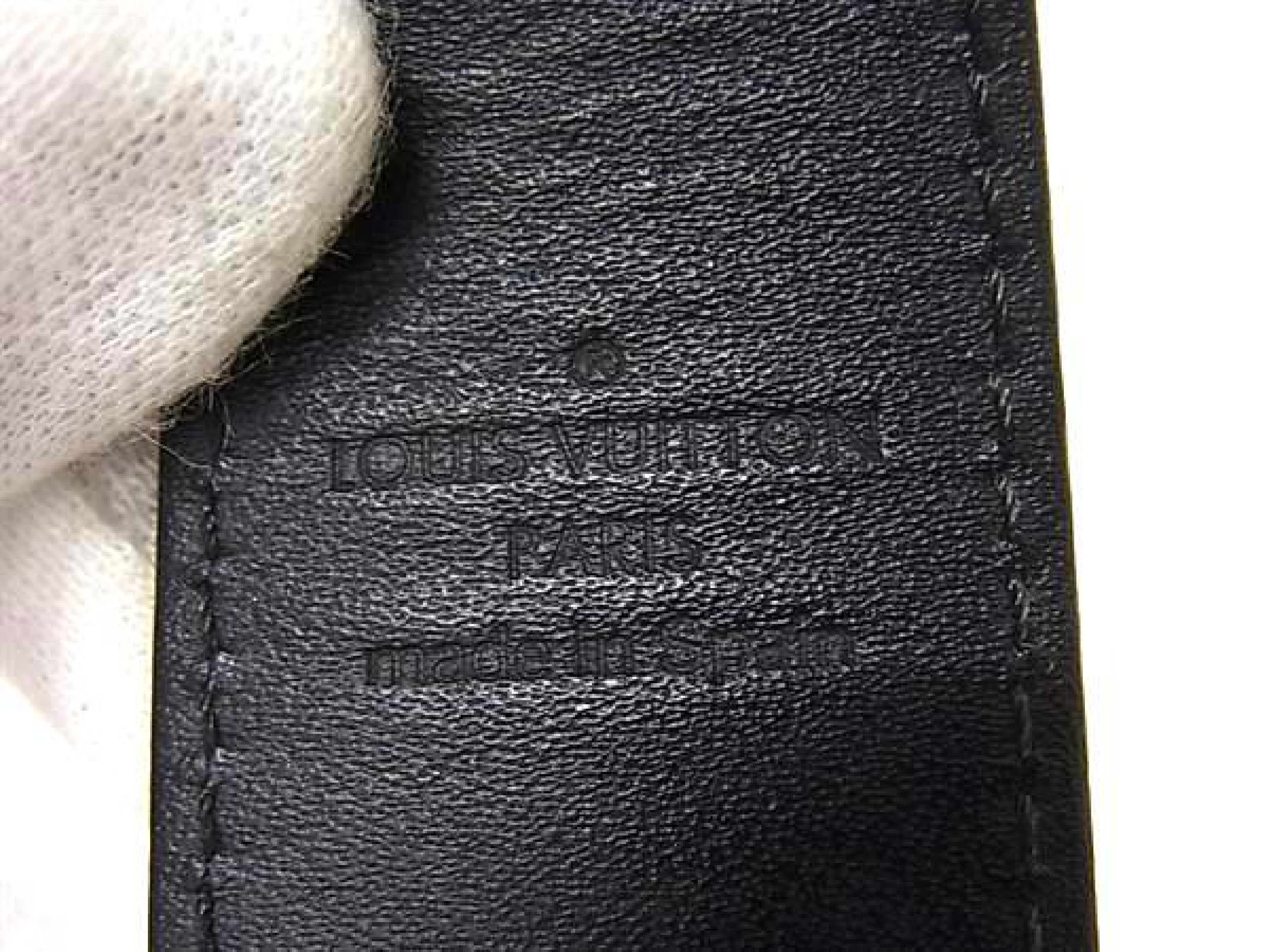 M9638 Damier Graphite Belt, LV Cut, Silver Hardware, Size 90/36, Black (HC3517) — view 5
