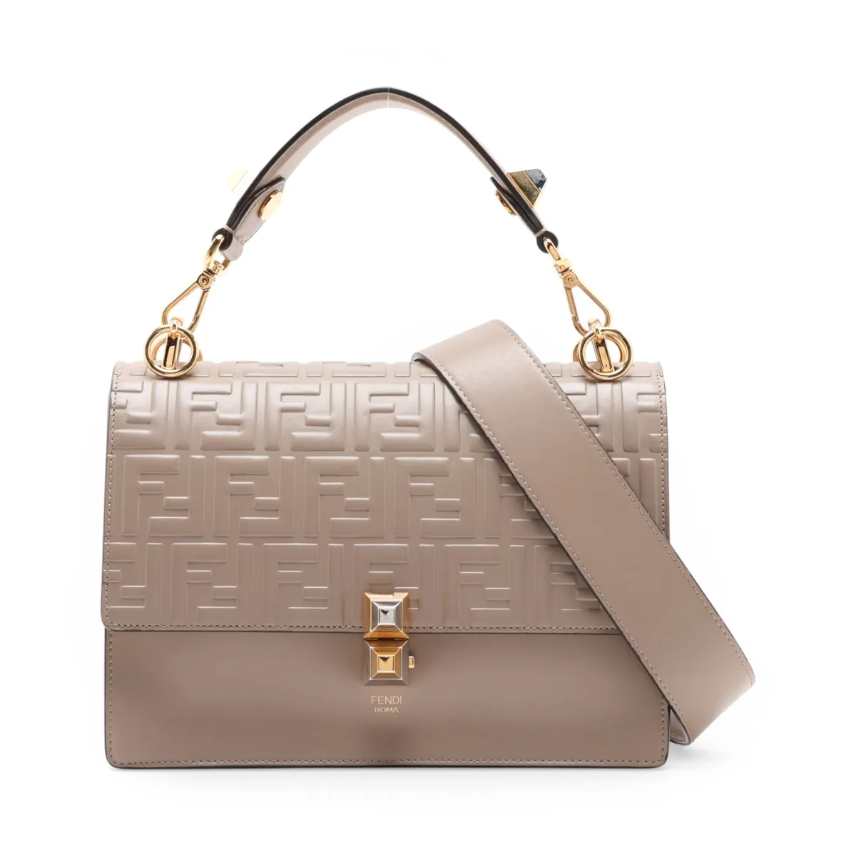 Zucca Kanai Leather 2-Way Shoulder Bag, Beige, 8BT283