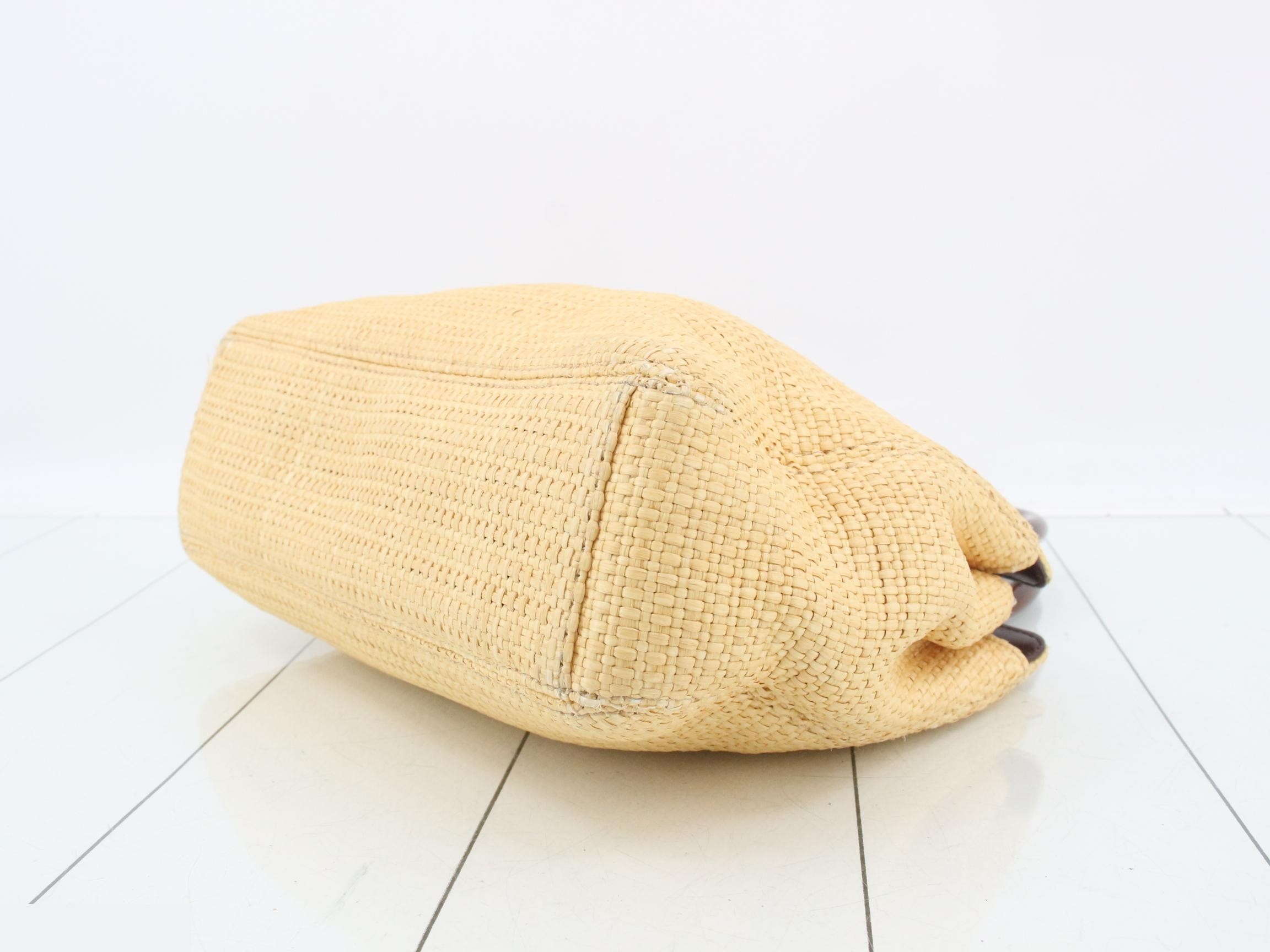 Strawwood basket bag with handle — view 6