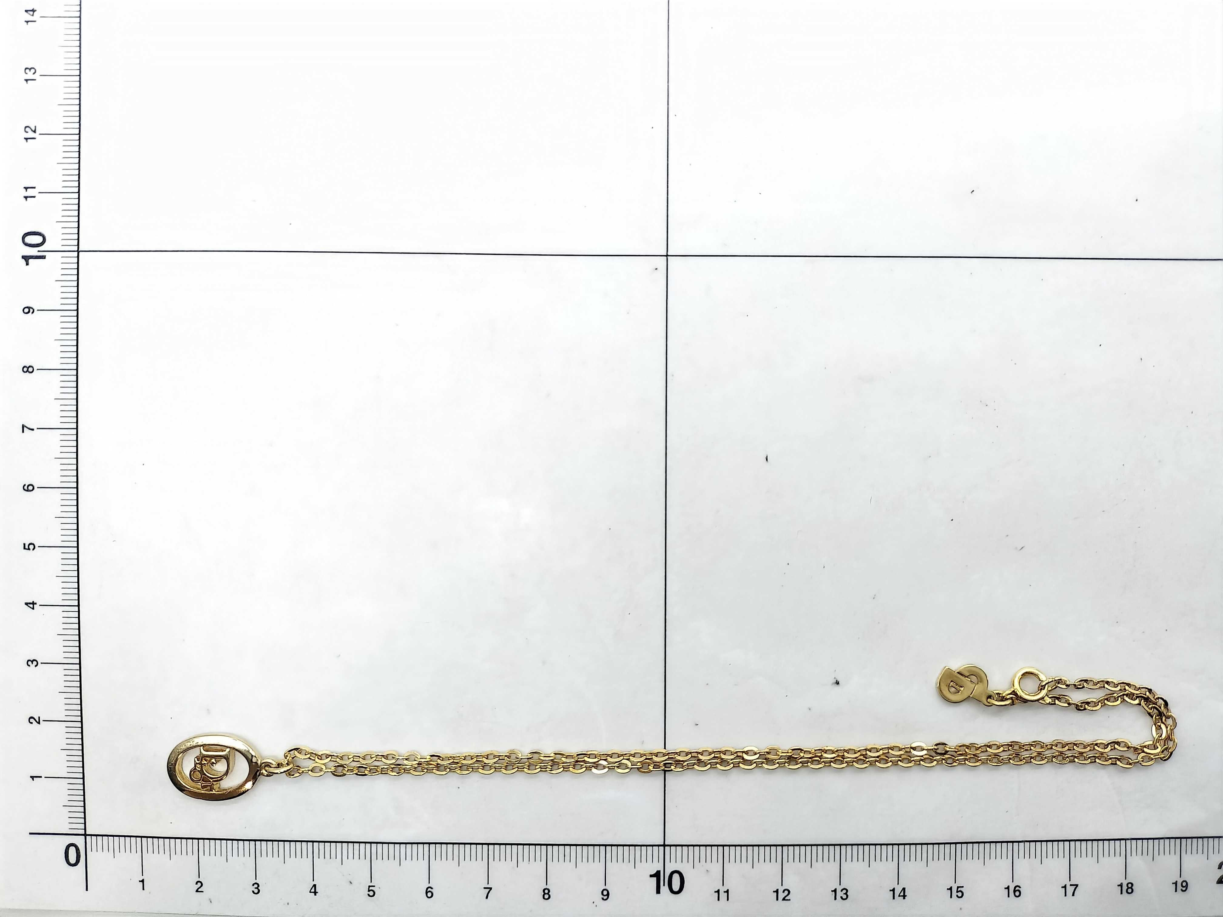 CD Logo Necklace, Gold Color Necklace — view 6