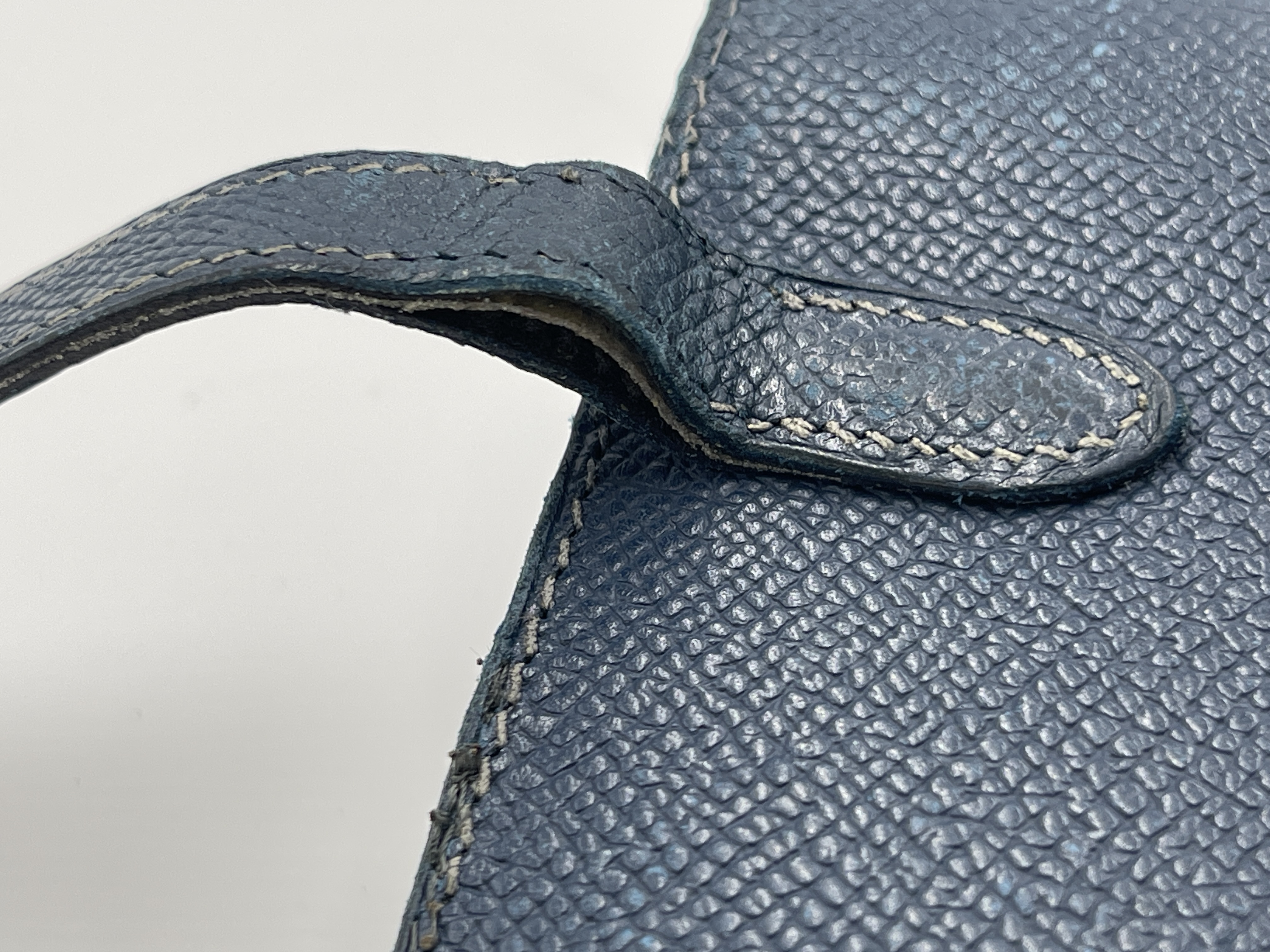 Kelly Wallet Medium, Veau Epsom Leather, Compact Wallet, Navy, Silver Hardware, L: 2008 (Wallet) — view 11