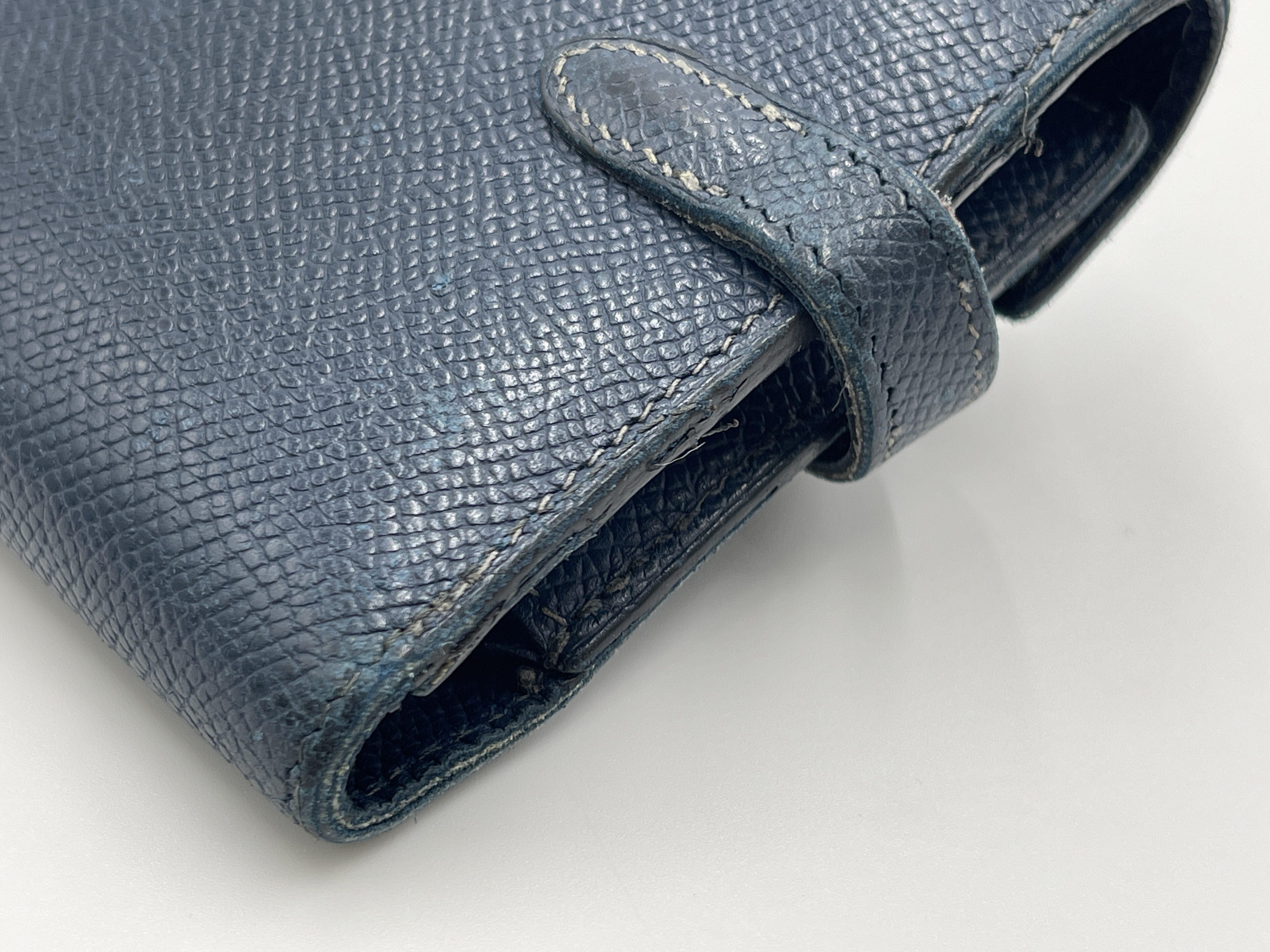Kelly Wallet Medium, Veau Epsom Leather, Compact Wallet, Navy, Silver Hardware, L: 2008 (Wallet) — view 10