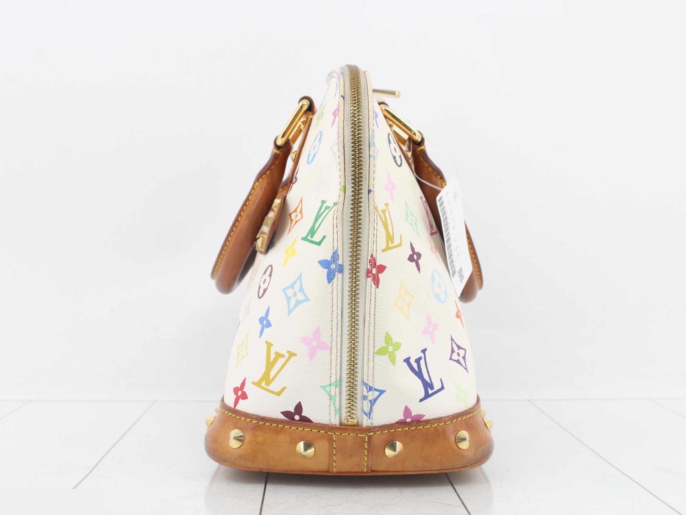 Monogram Multicolor Alma Blanc Handbag — view 3
