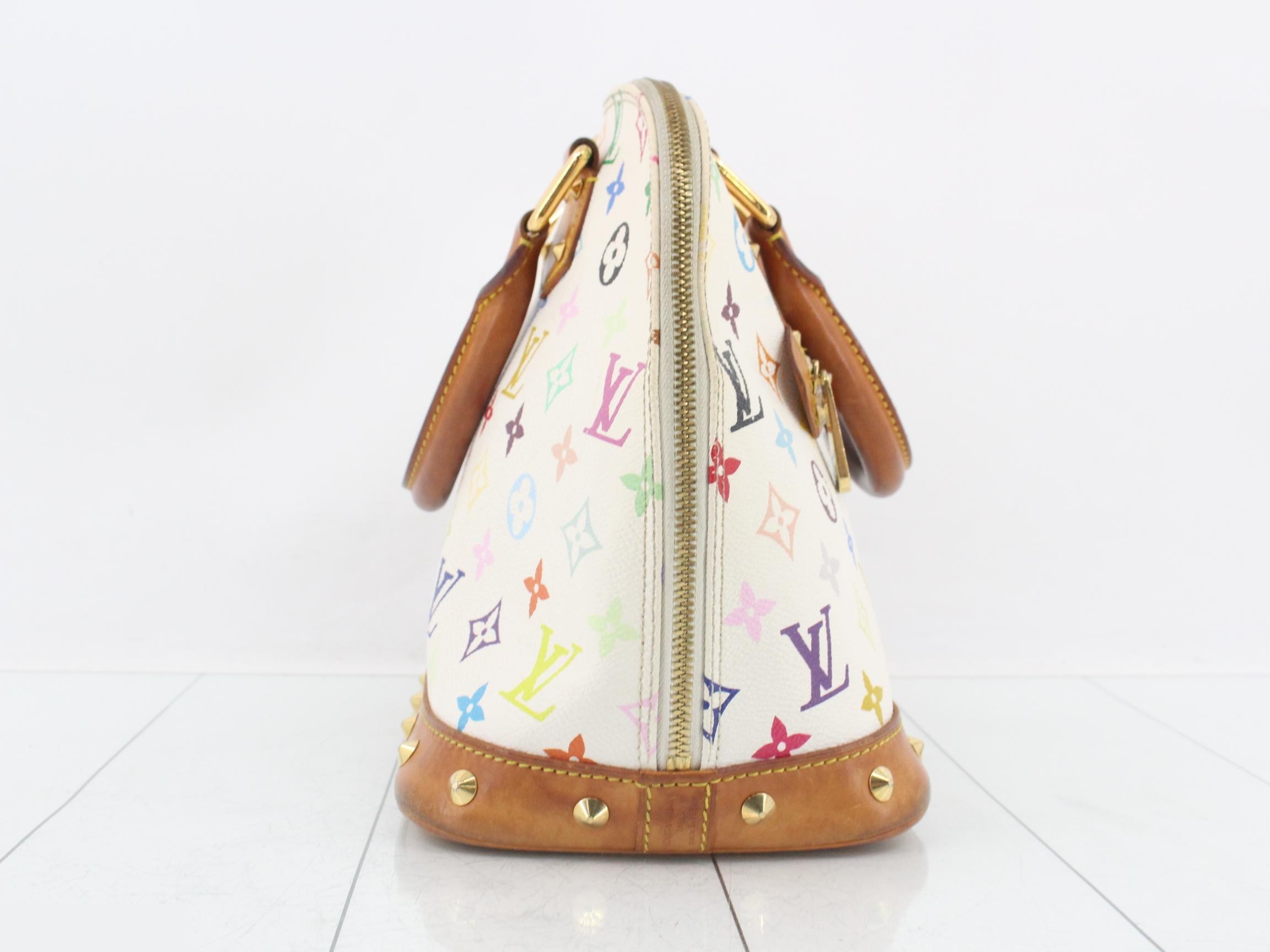 Monogram Multicolor Alma Blanc Handbag — view 4