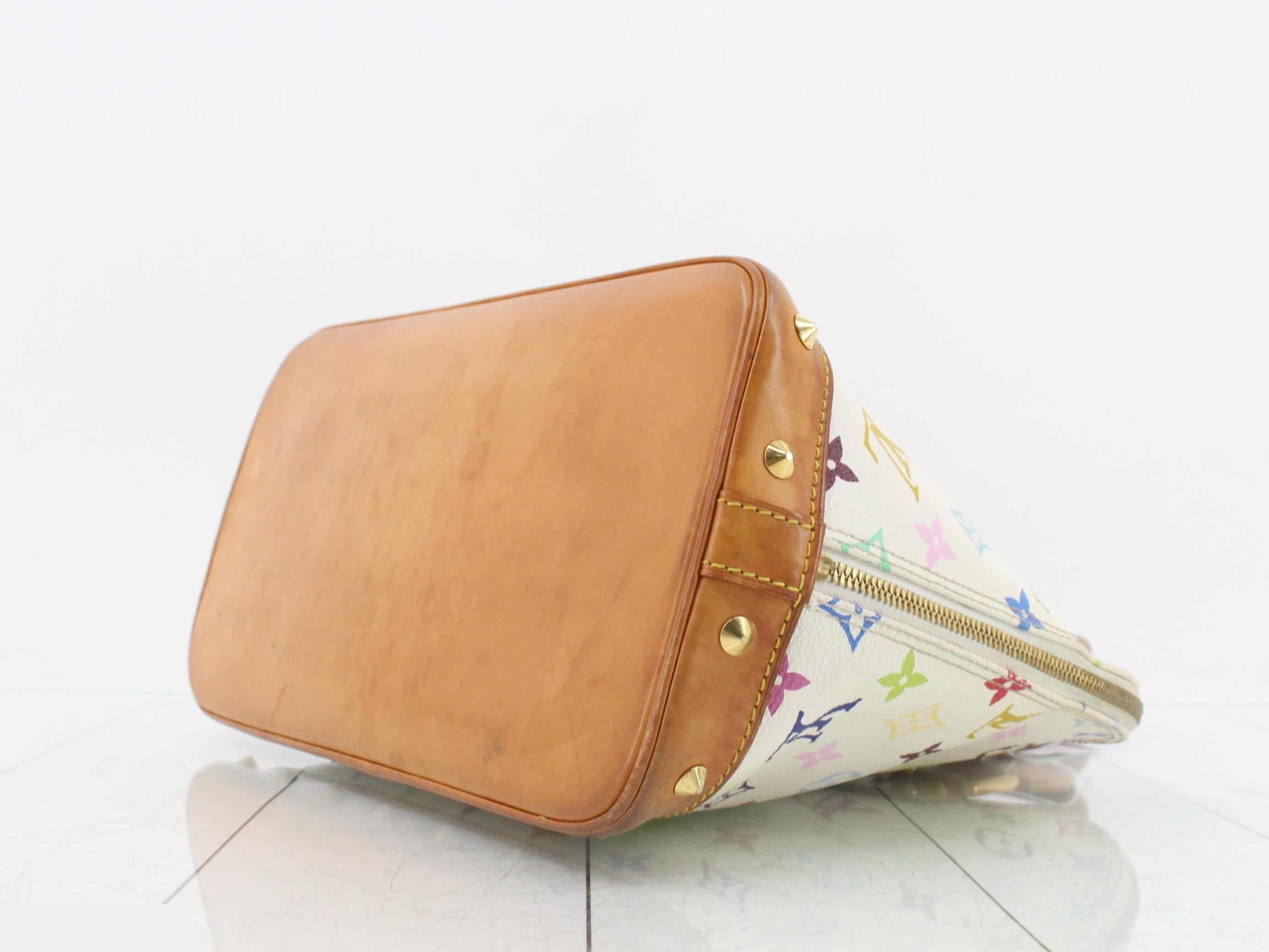 Monogram Multicolor Alma Blanc Handbag — view 6
