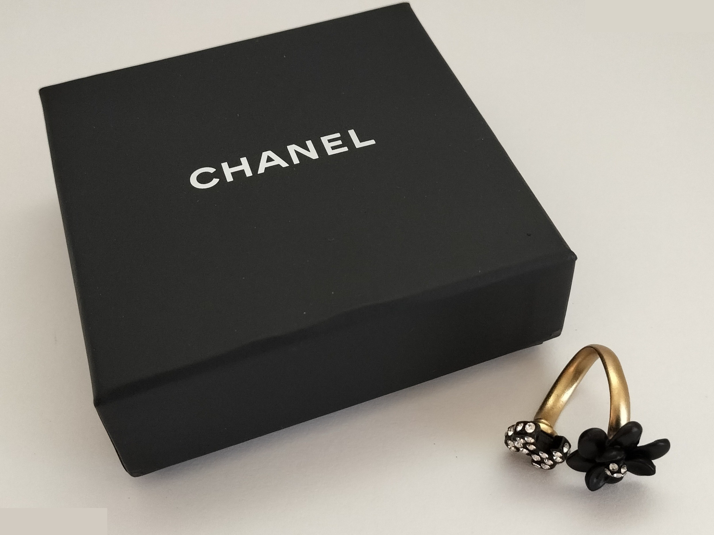 Coco Camellia Rhinestone Ring #11.5 — view 2