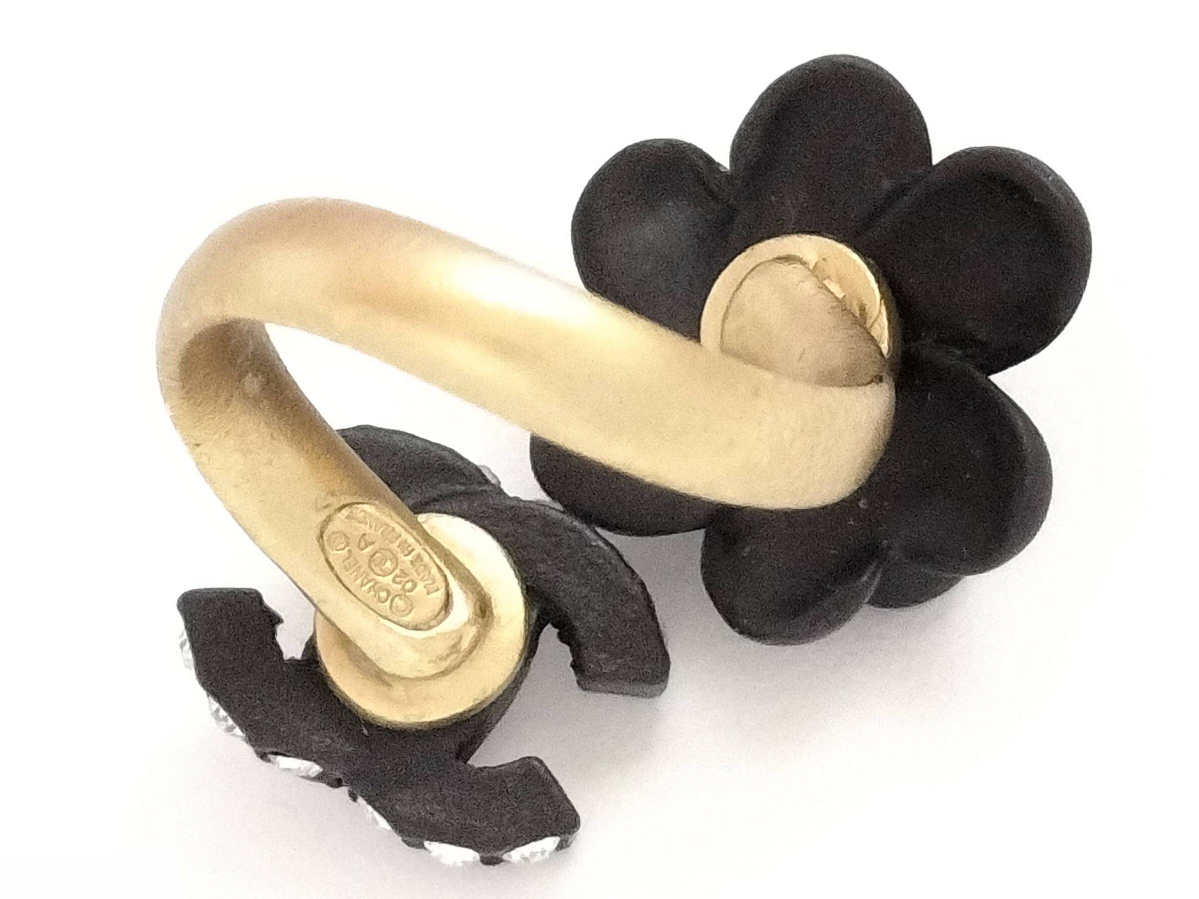 Coco Camellia Rhinestone Ring #11.5 — view 4