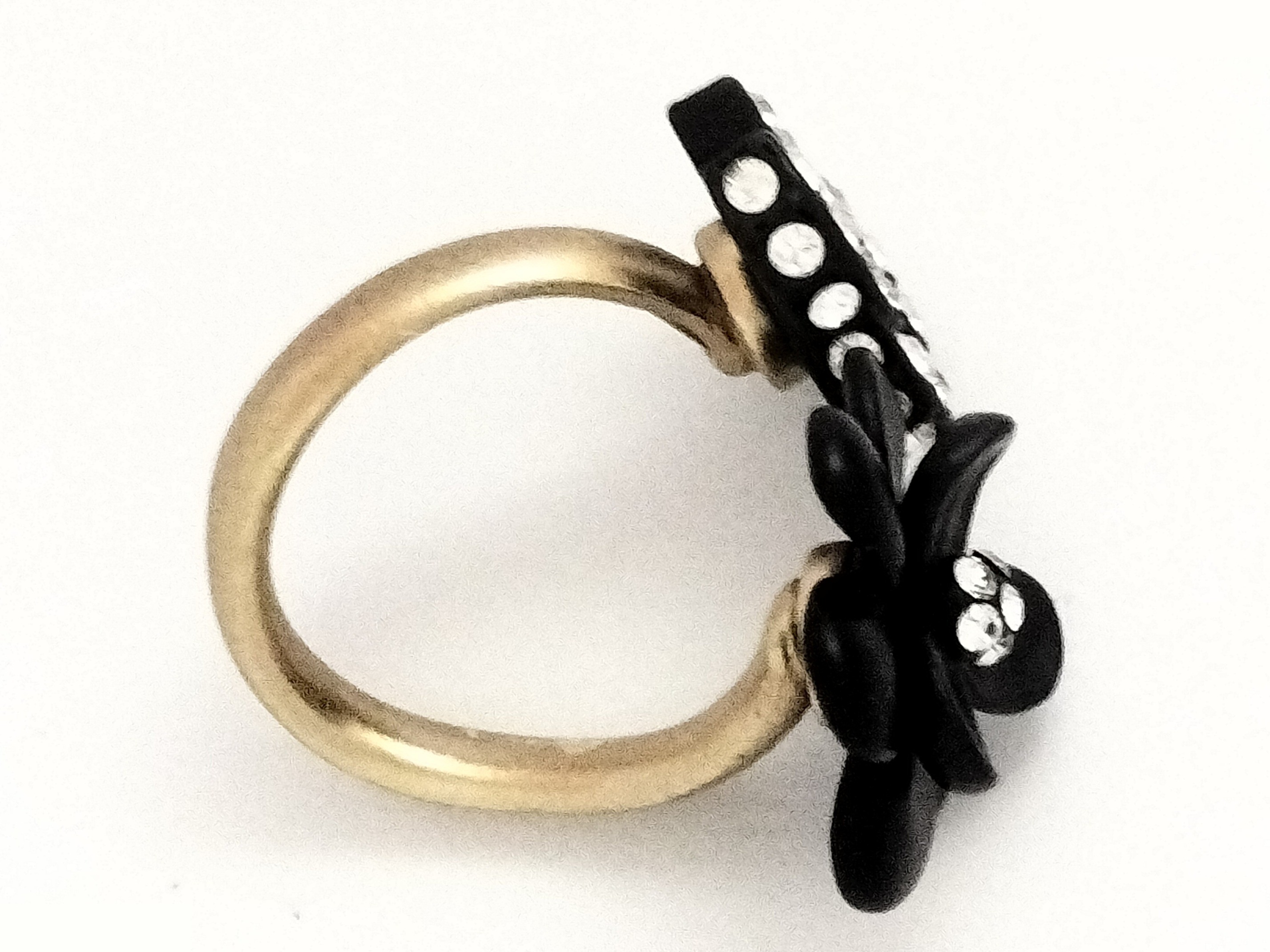 Coco Camellia Rhinestone Ring #11.5 — view 5