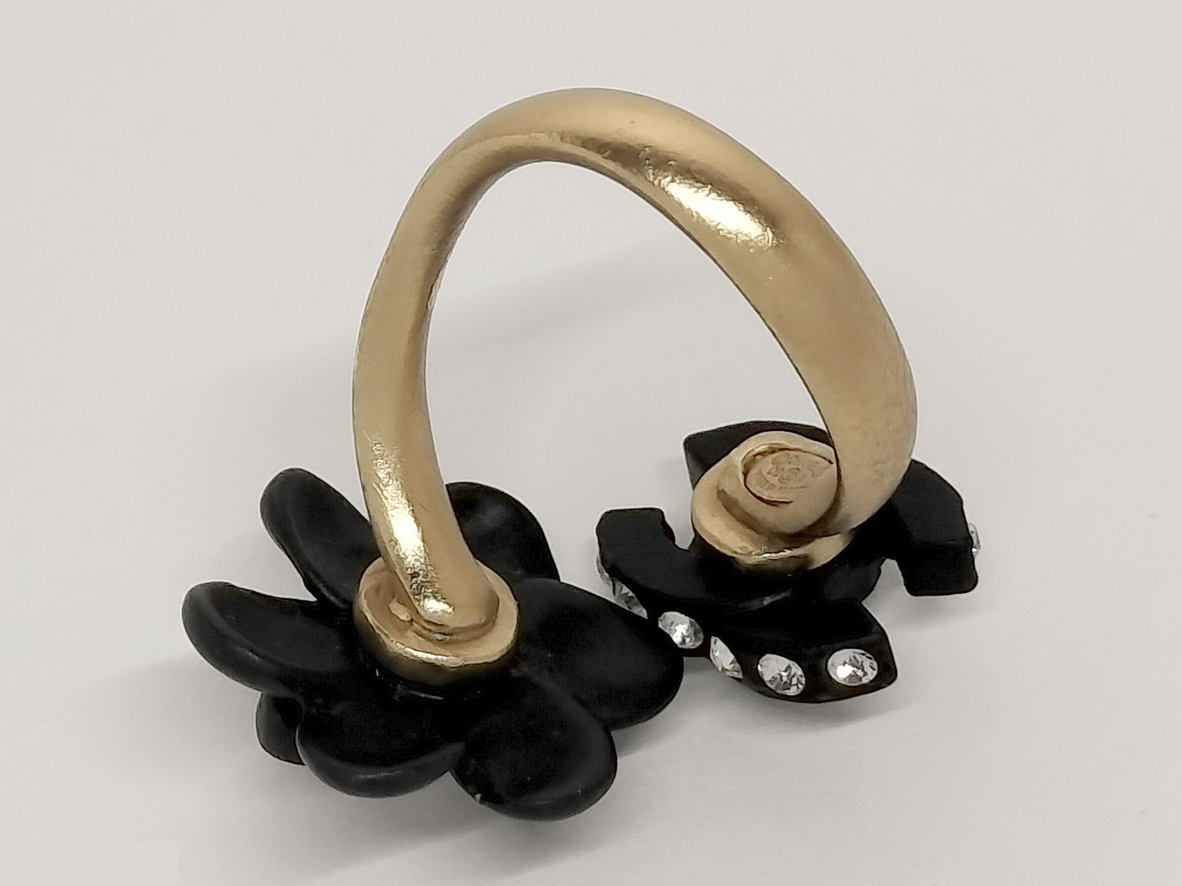 Coco Camellia Rhinestone Ring #11.5 — view 6