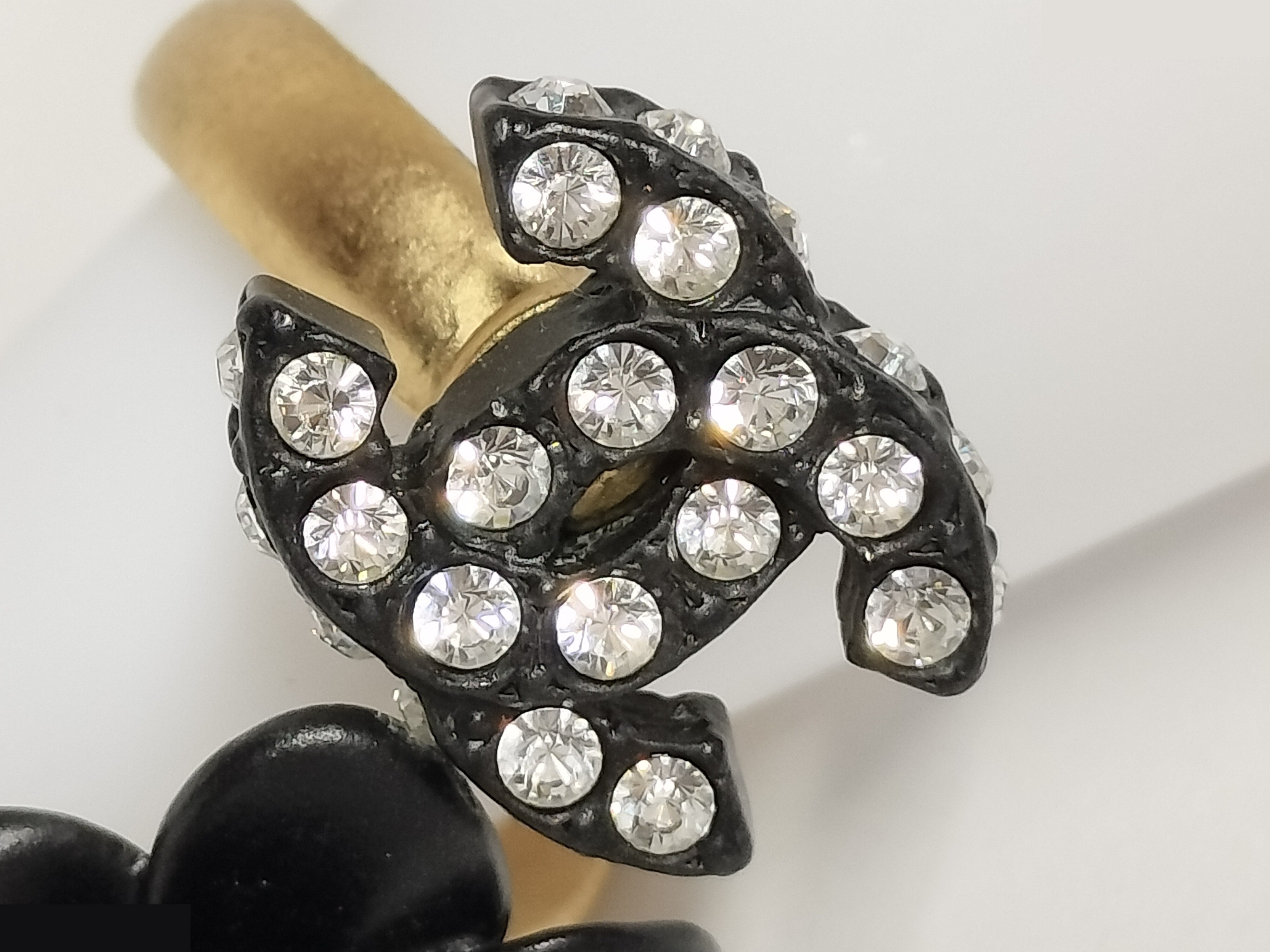 Coco Camellia Rhinestone Ring #11.5 — view 8