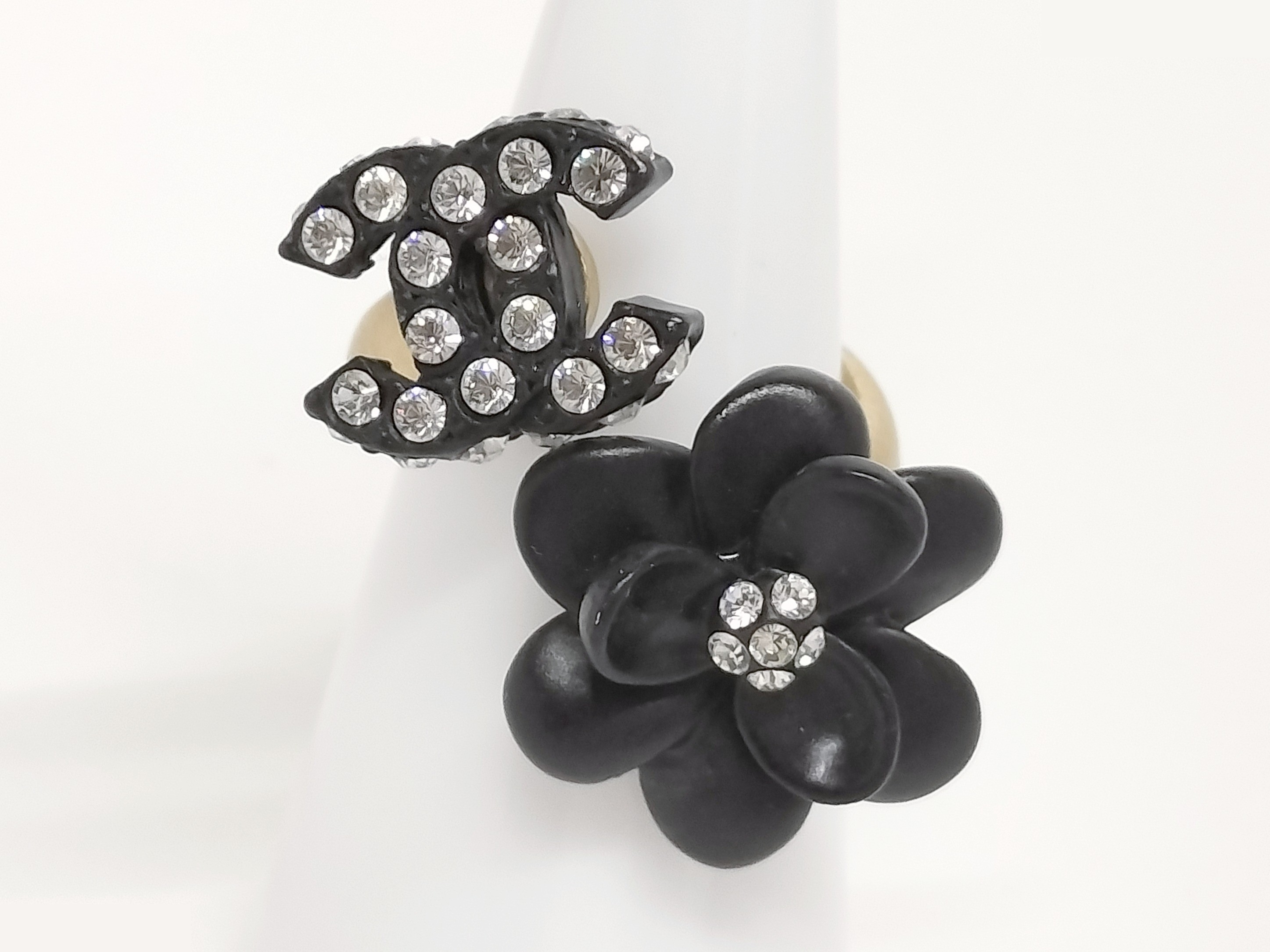 Coco Camellia Rhinestone Ring #11.5 — view 9