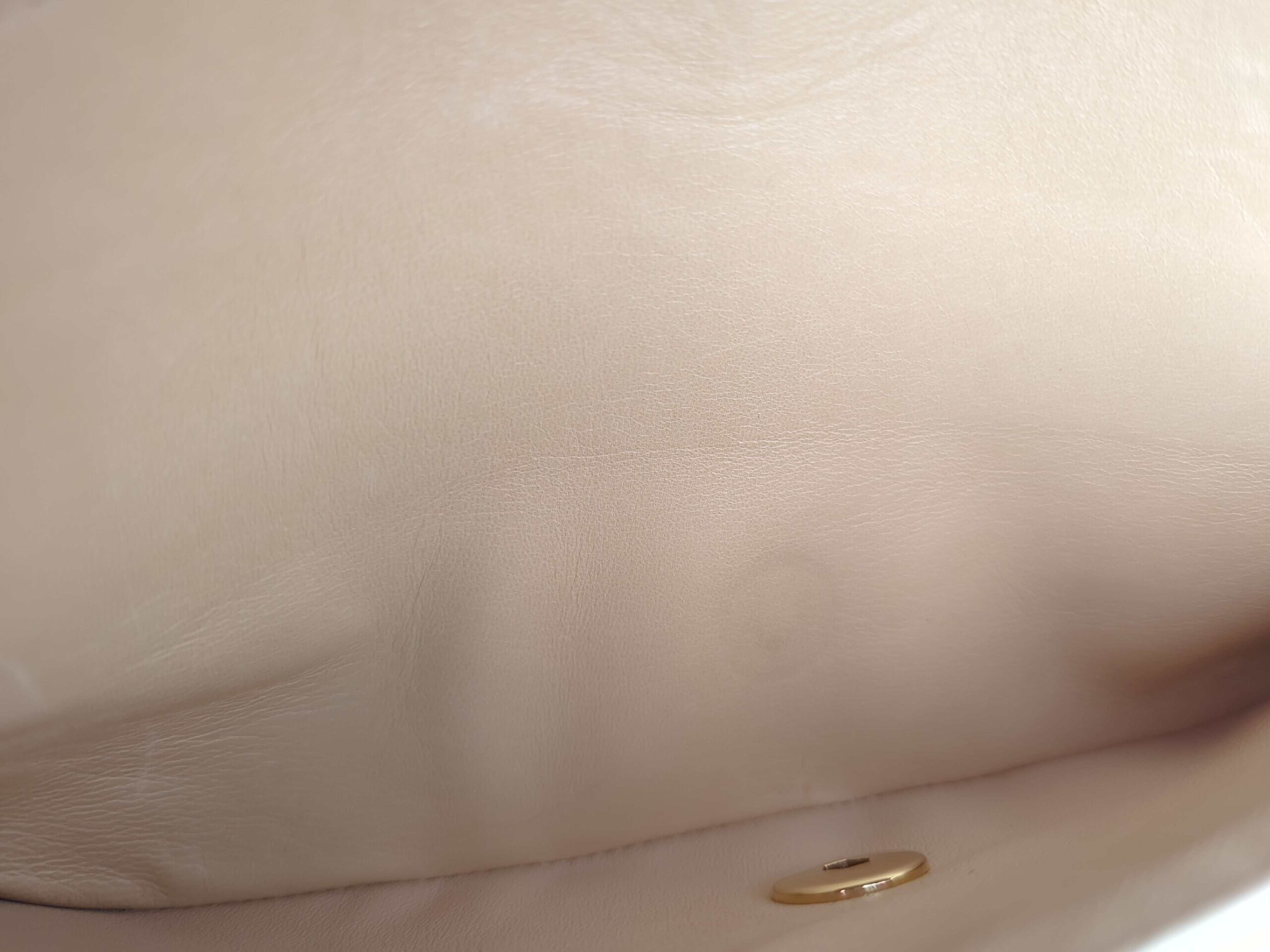Lambskin Double Flap Shoulder Bag, Size 25, Beige, Serial Number 13 — view 10