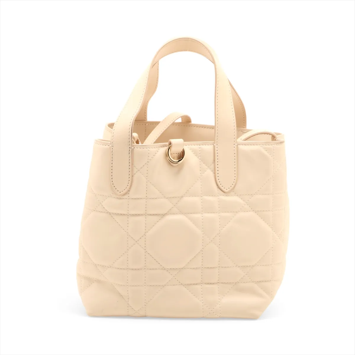 Macro Cannage Toujours Leather 2-Way Handbag, Beige, Lucky Star — view 2
