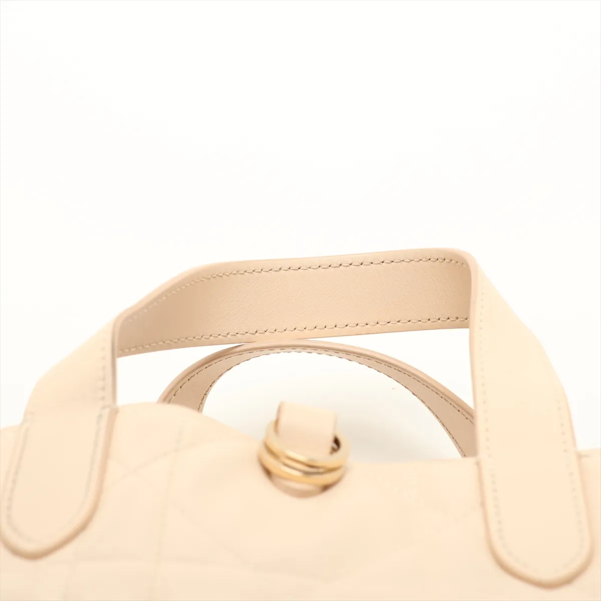Macro Cannage Toujours Leather 2-Way Handbag, Beige, Lucky Star — view 6