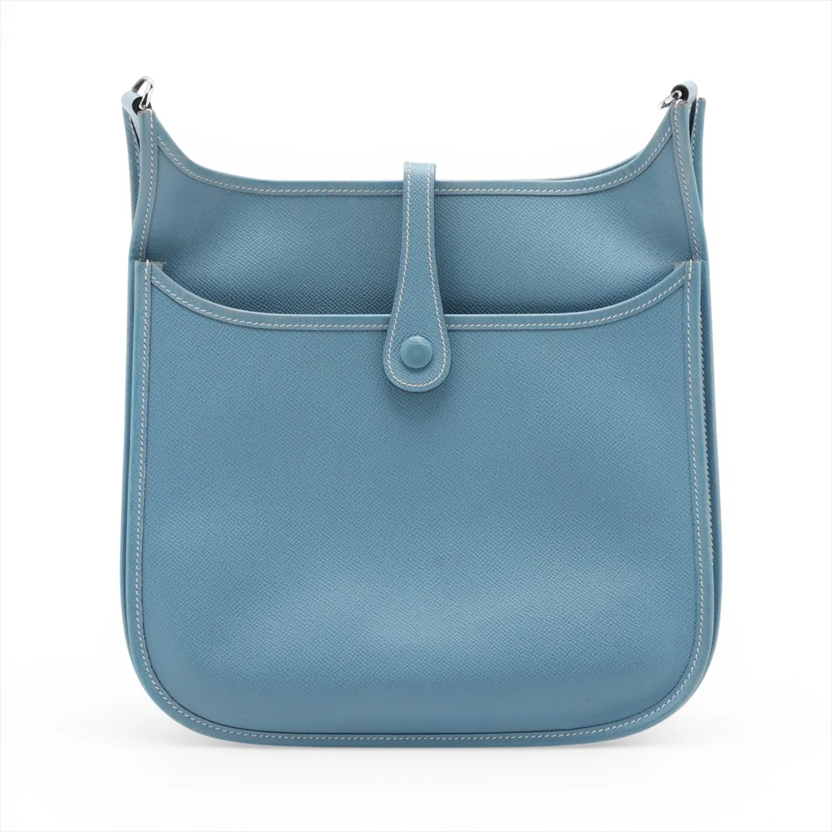 Evelyne II 29 PM, Veau Epsom leather, Blue Jean color, silver hardware. J: 2006 — view 2