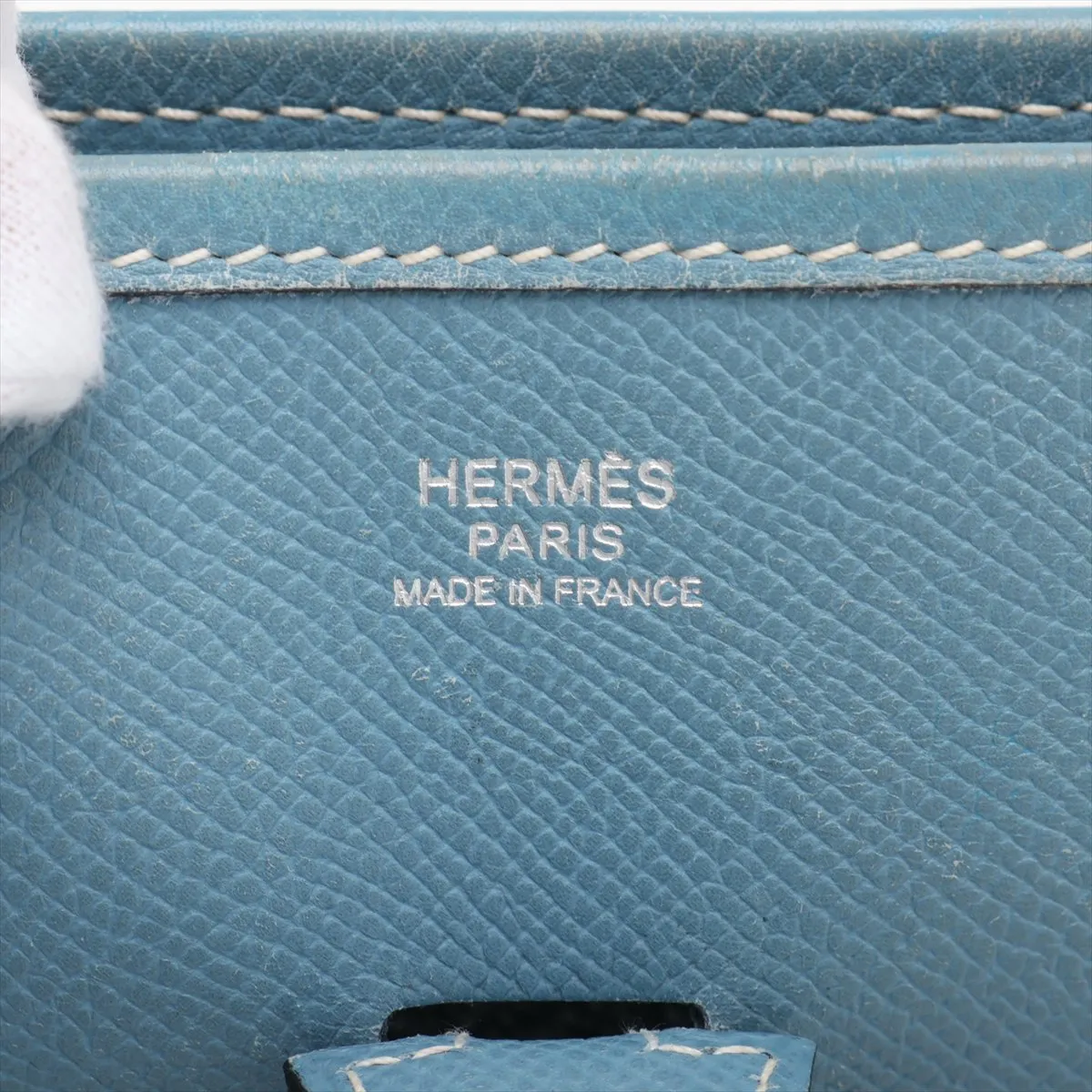 Evelyne II 29 PM, Veau Epsom leather, Blue Jean color, silver hardware. J: 2006 — view 8