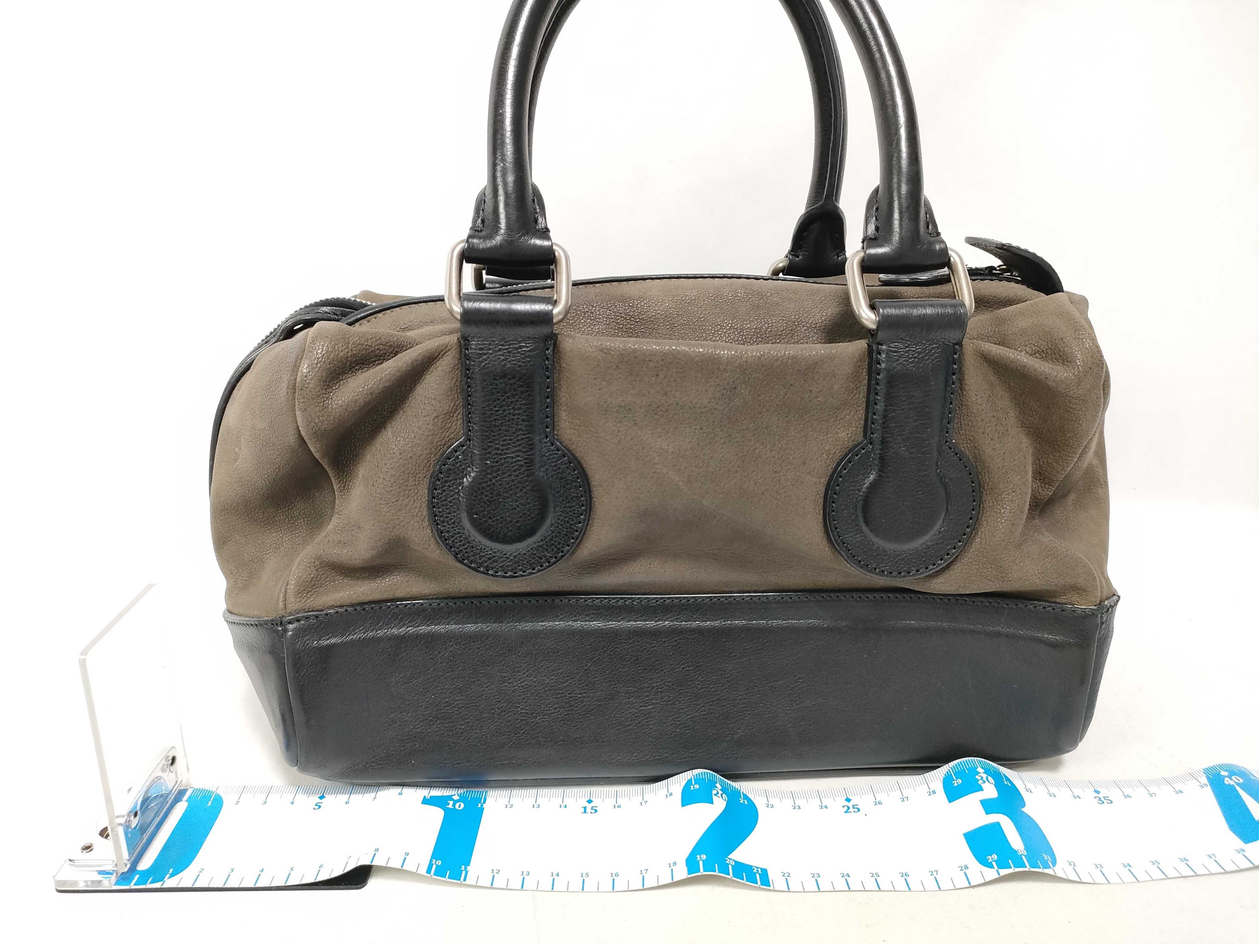 handbag, leather, black, brown. — view 2