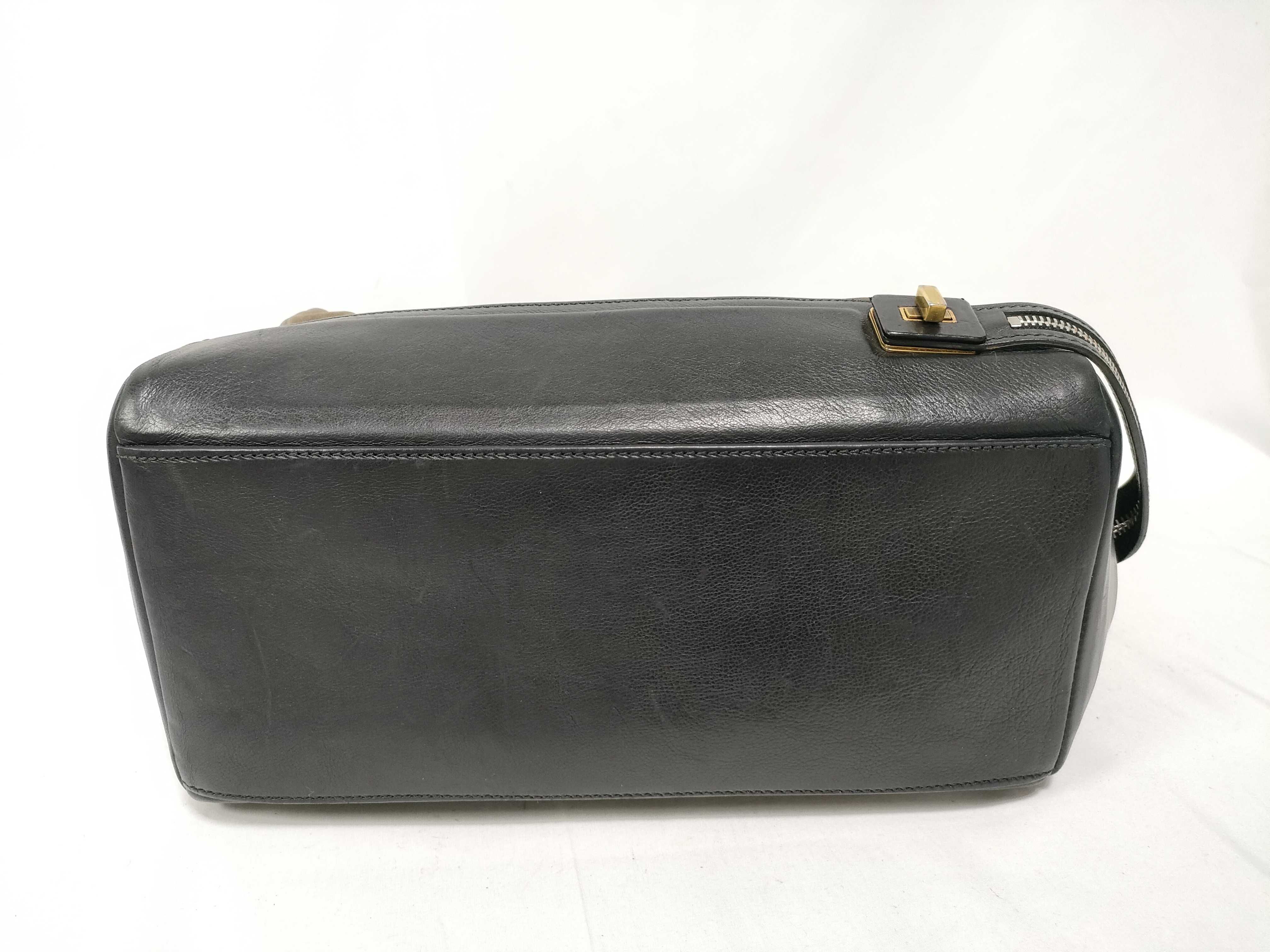 handbag, leather, black, brown. — view 3