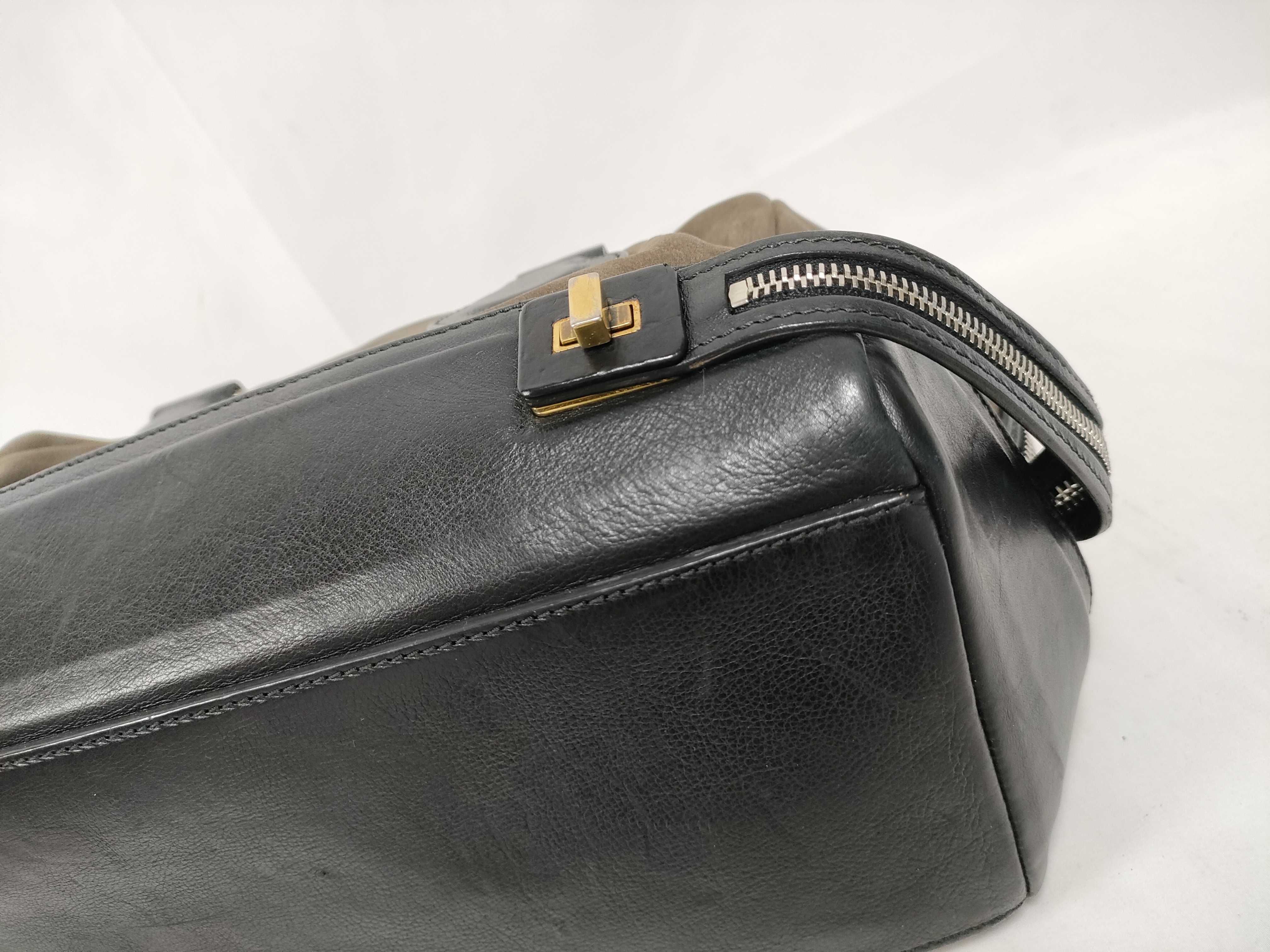 handbag, leather, black, brown. — view 4