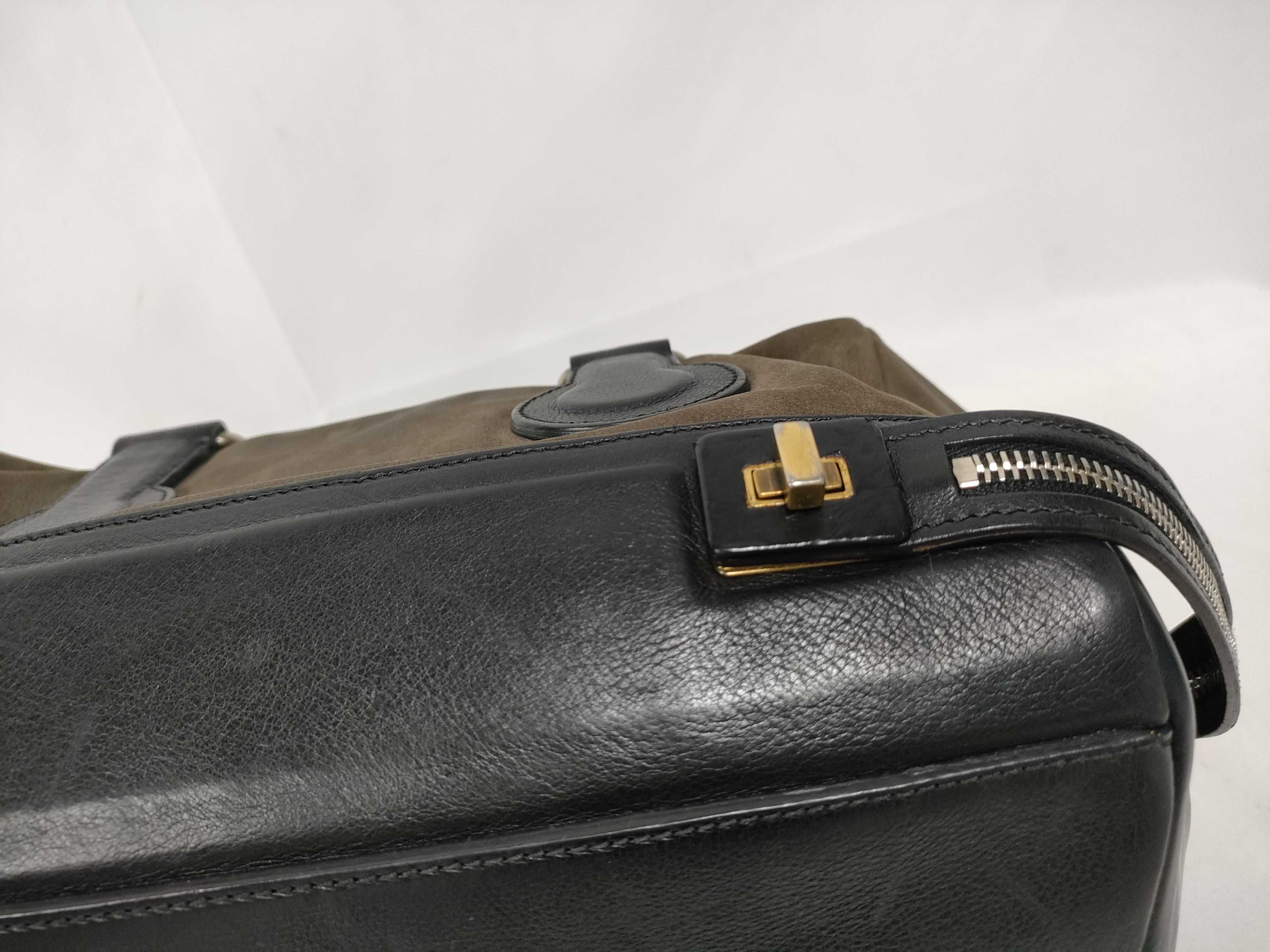 handbag, leather, black, brown. — view 5