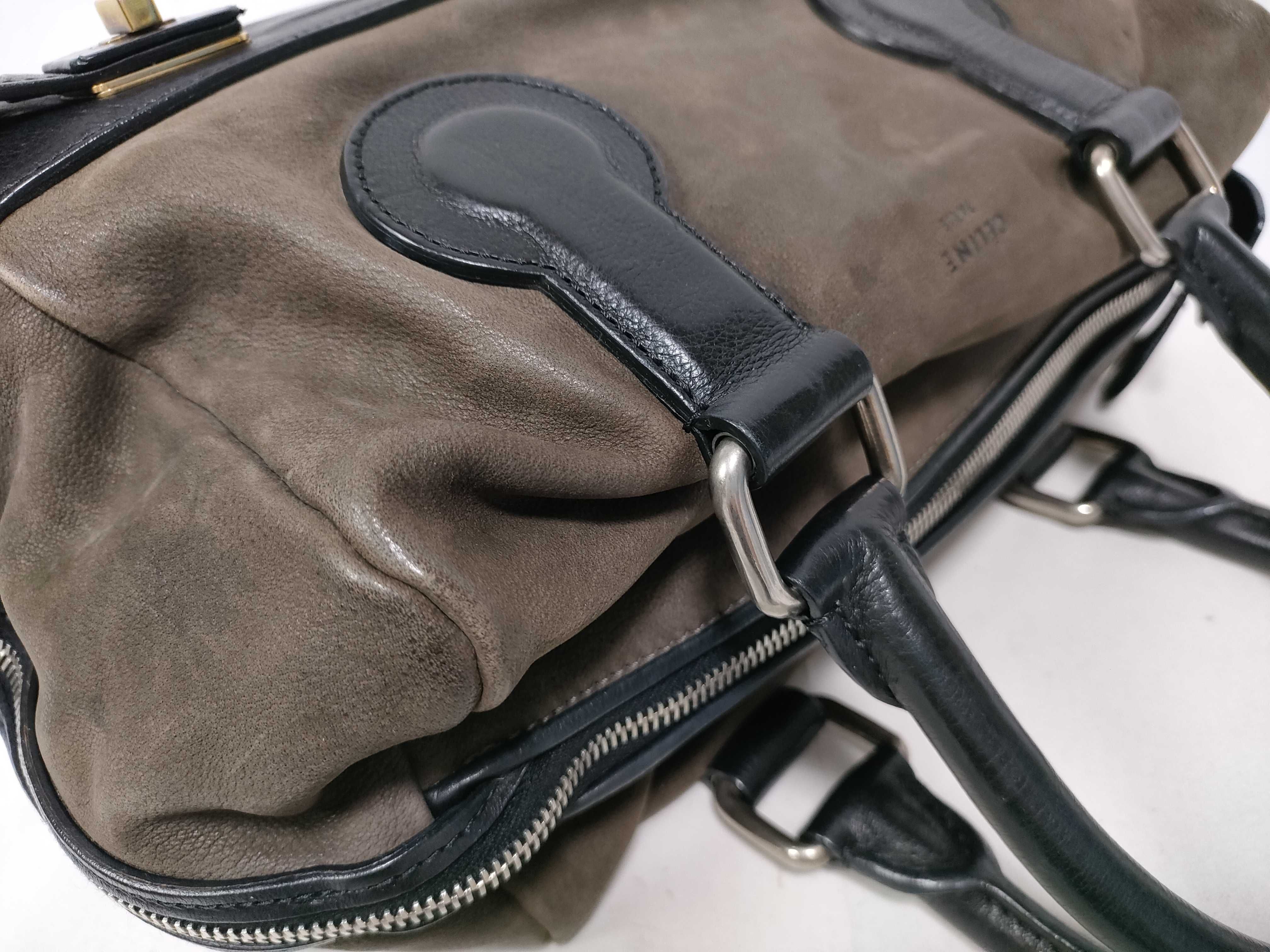 handbag, leather, black, brown. — view 9