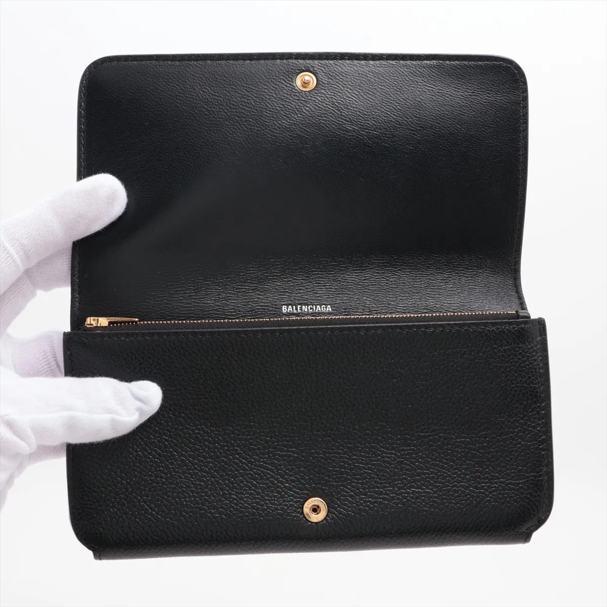 Everyday 594289 Leather Long Wallet Black — view 3