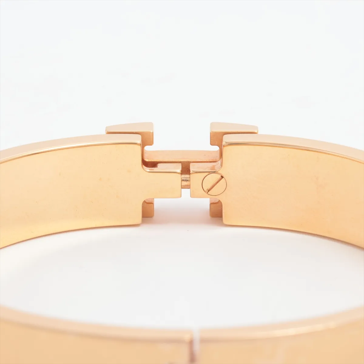 Click H Fan FI0264 Bangle GP Gold x Marron Glacé. Shows signs of wear including — view 4
