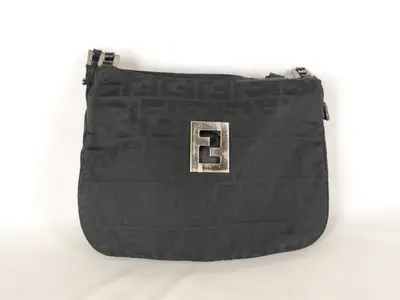 Zucca Pattern Nylon Tote Shoulder Bag