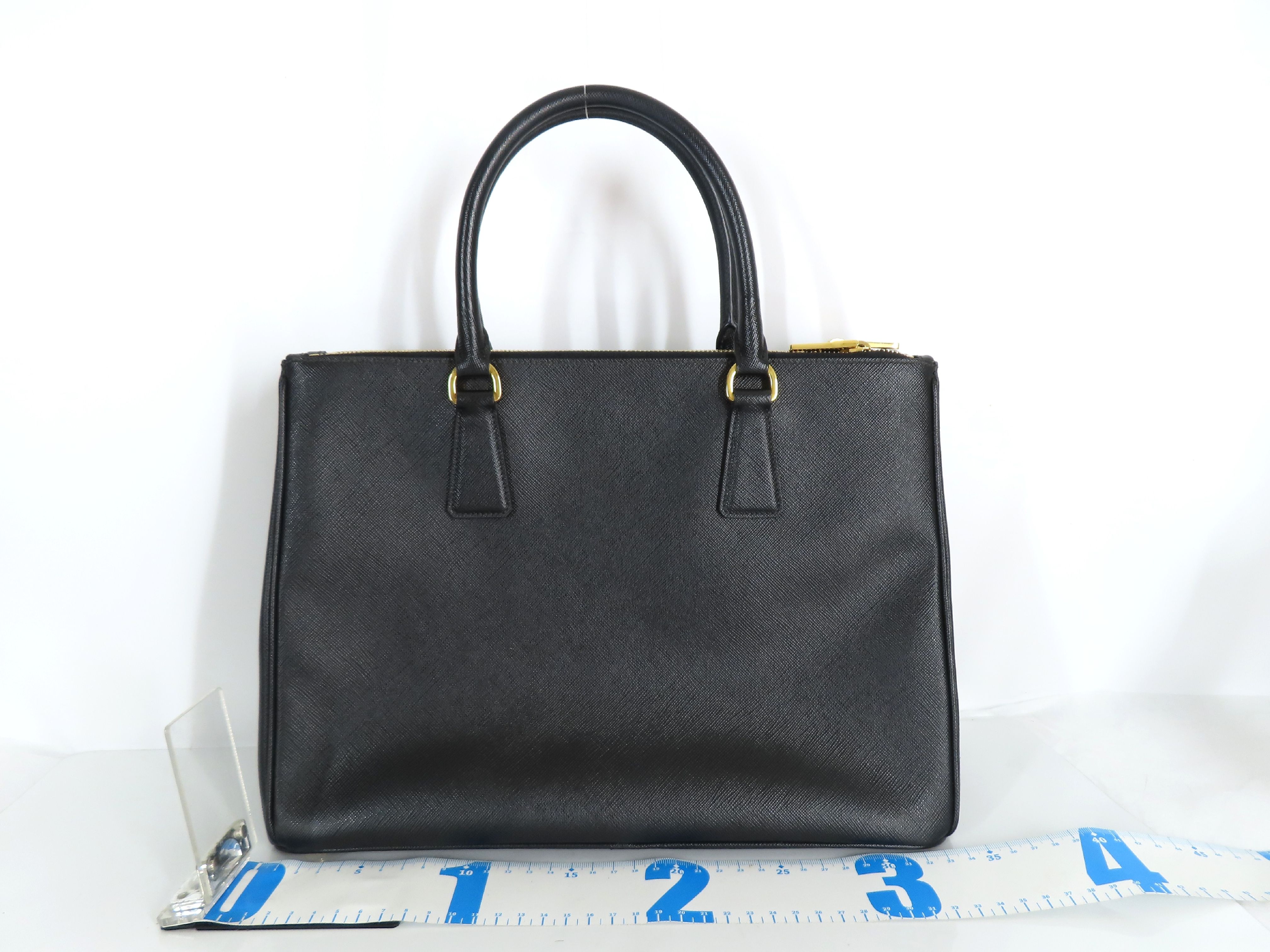 ID- Saffiano Lux Galeria Cow Skin 2-Way Handbag Black BN2274 with strap #14 Handbag — view 2