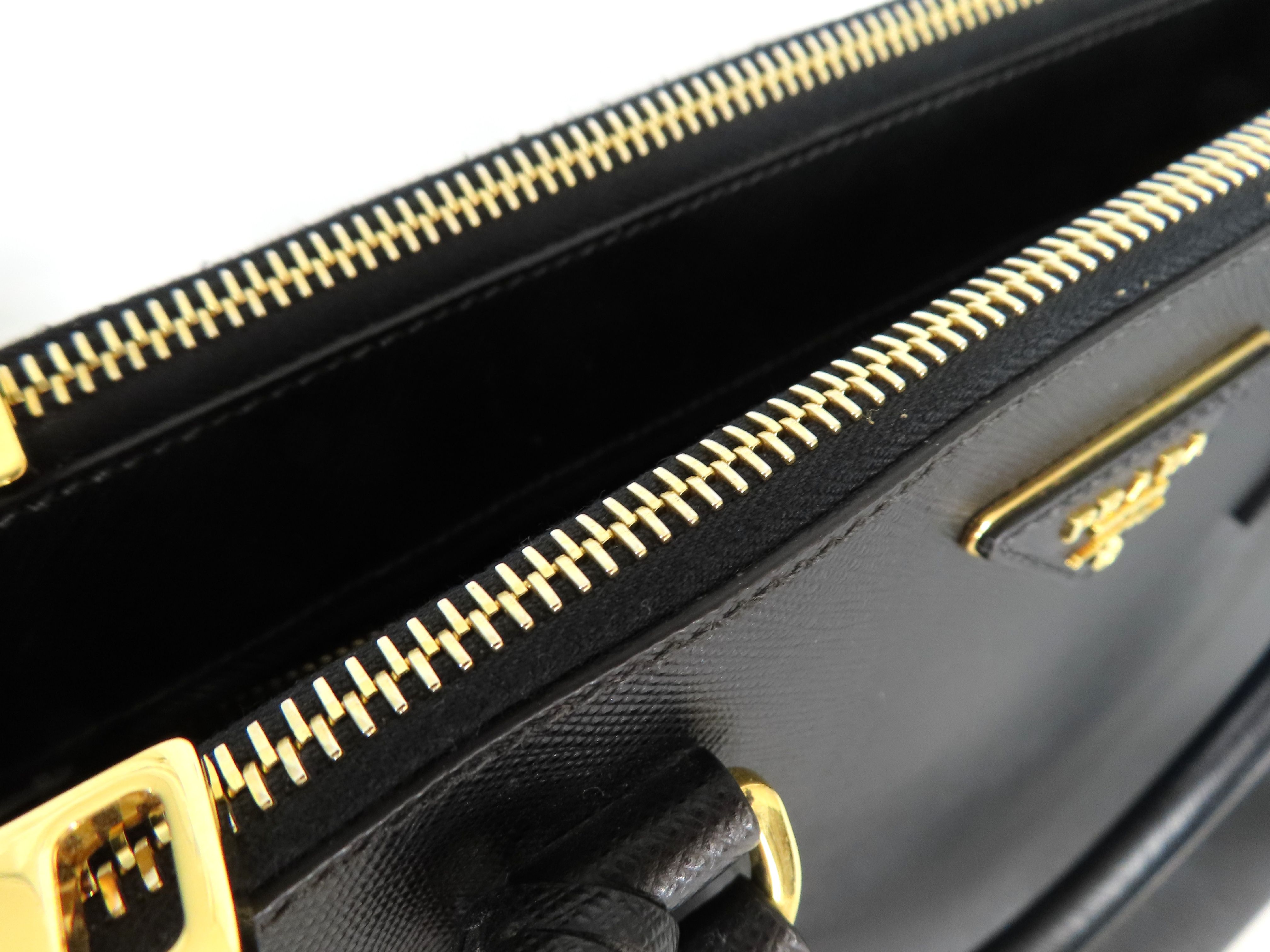 ID- Saffiano Lux Galeria Cow Skin 2-Way Handbag Black BN2274 with strap #14 Handbag — view 12