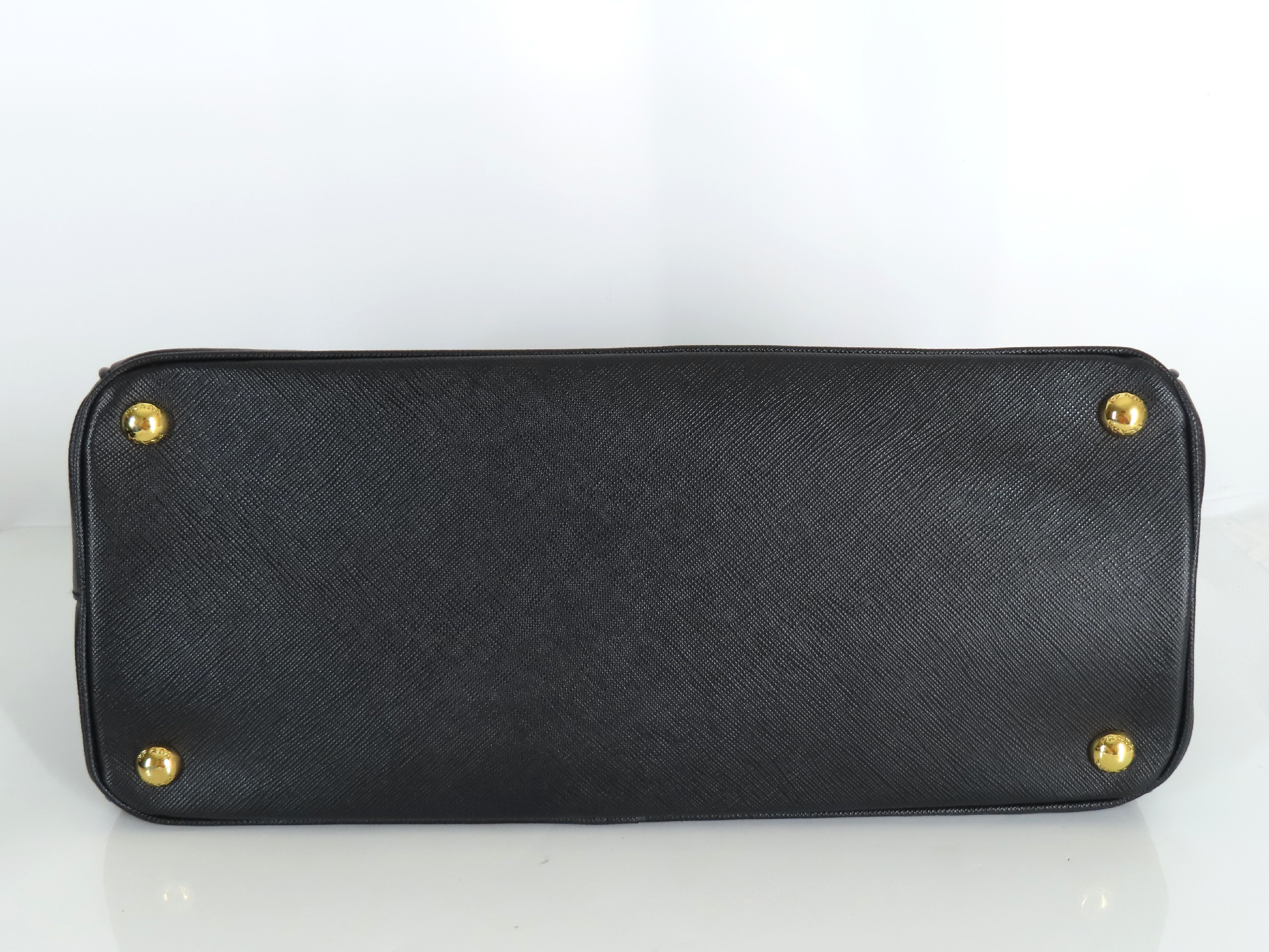 ID- Saffiano Lux Galeria Cow Skin 2-Way Handbag Black BN2274 with strap #14 Handbag — view 7