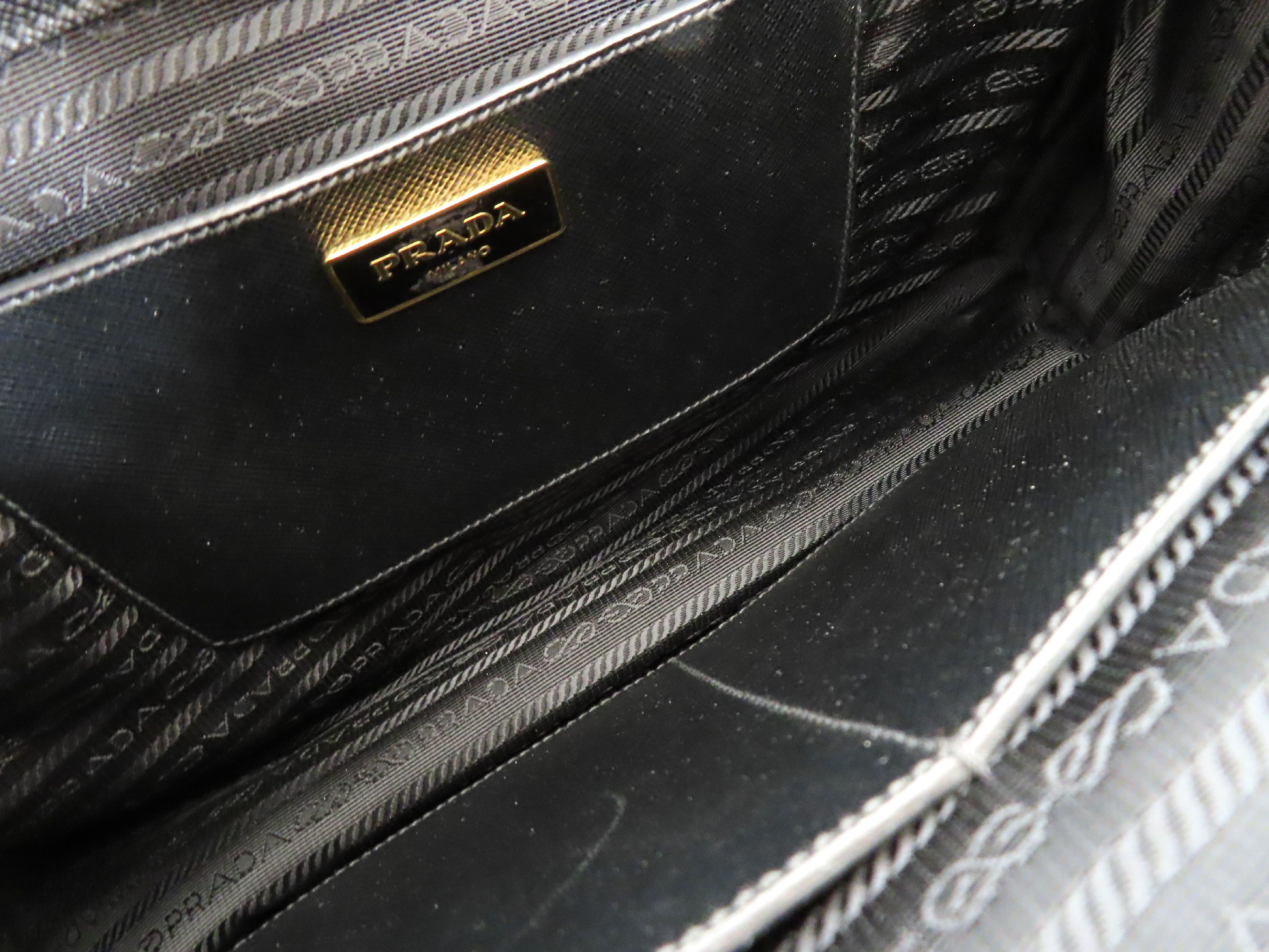 ID- Saffiano Lux Galeria Cow Skin 2-Way Handbag Black BN2274 with strap #14 Handbag — view 9