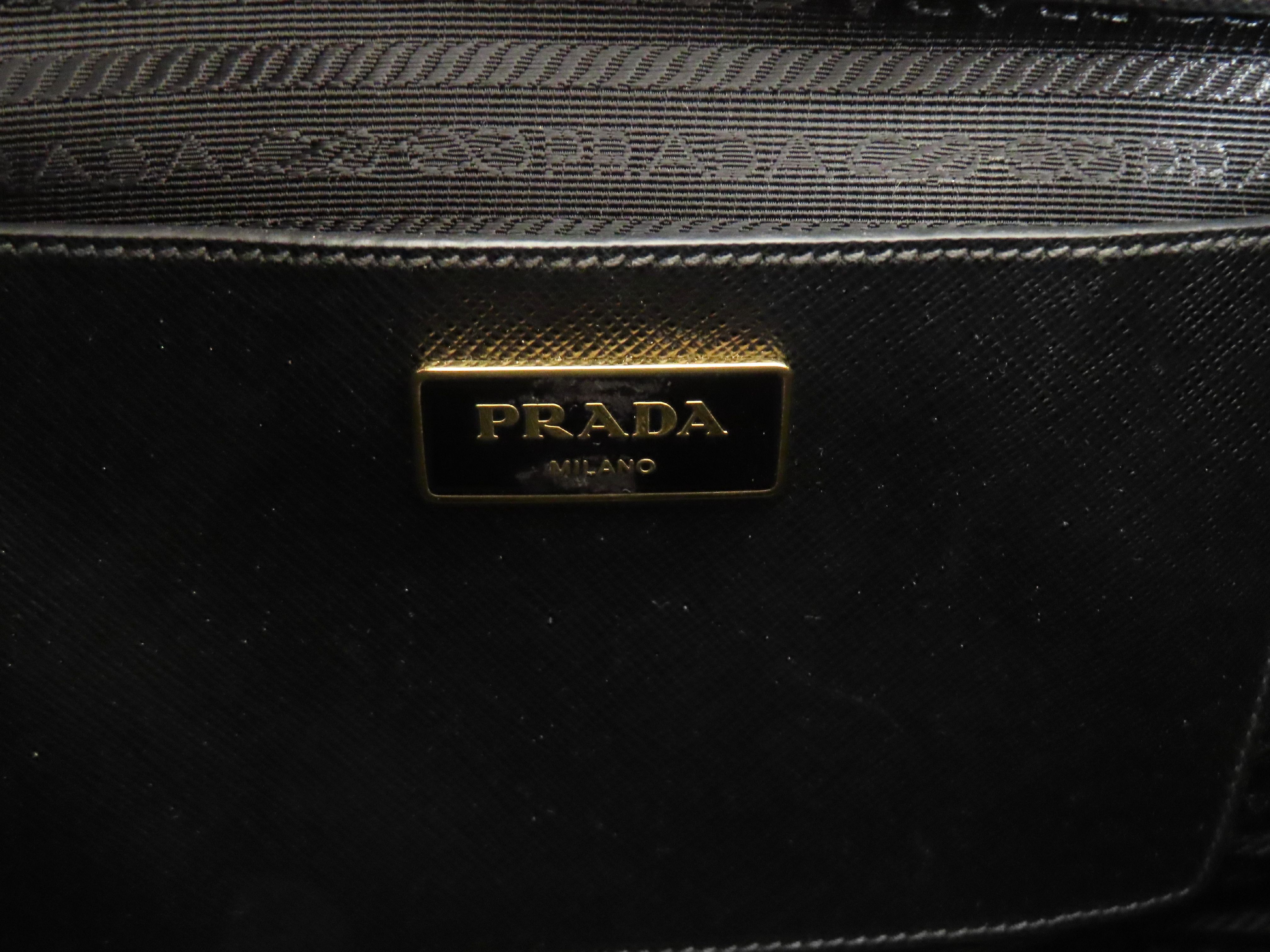 ID- Saffiano Lux Galeria Cow Skin 2-Way Handbag Black BN2274 with strap #14 Handbag — view 10
