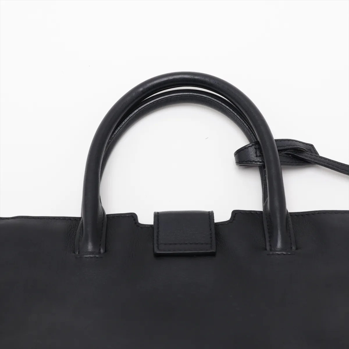 Downtown Cabas Leather x Crocodile Embossed 2-Way Handbag Black 436834 — view 6