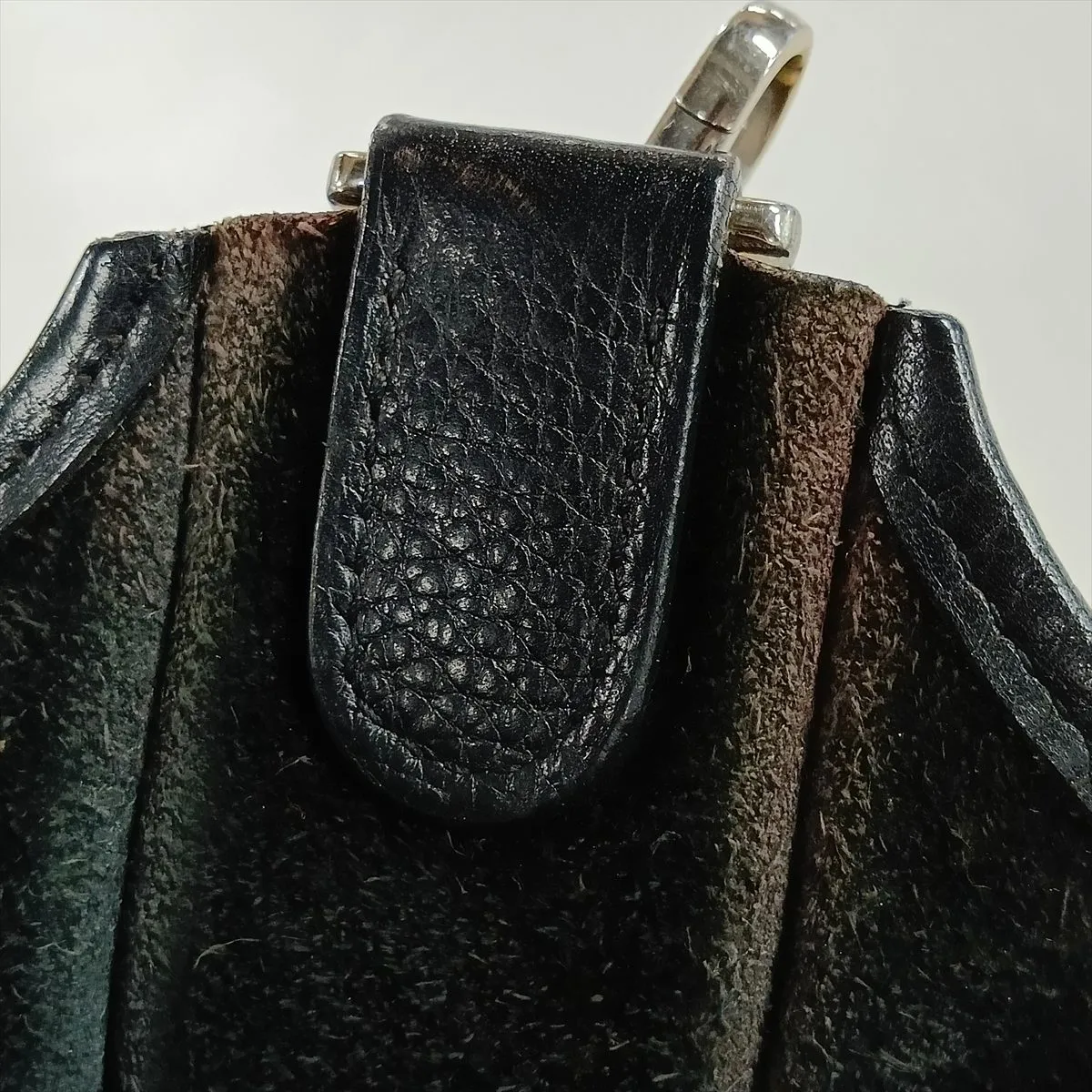 Evelyne II 29 PM Taurillon Clemence Black Silver Hardware H: 2004 Strap repaired by an aftermarket company — view 12